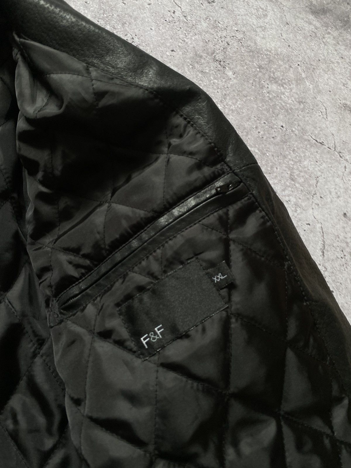 Vintage Vintage F&F Biker Jacket Leather Avant Garde Y2K Black Size US XXL / EU 58 / 5 - 13 Thumbnail