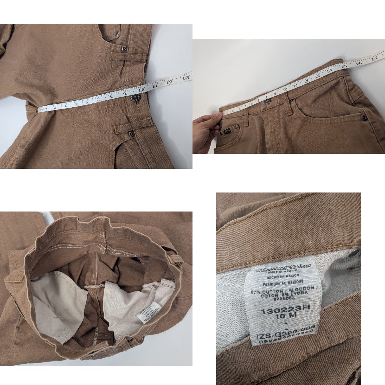 Lee Lee Jeans Womens Size 10 Relaxed Straight Leg Tan Crown Cotton 130223H Jeans Size 32" / US 10 / IT 46 - 8 Thumbnail