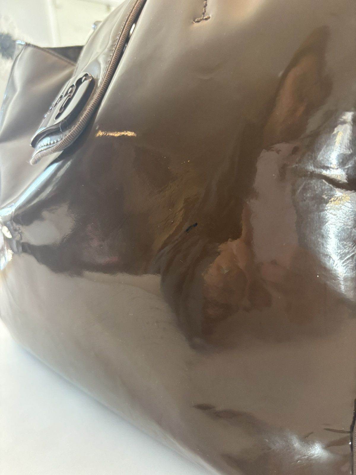 Salvatore Ferragamo Brown Patent Leather Ferragamo Tote Size ONE SIZE - 5 Thumbnail