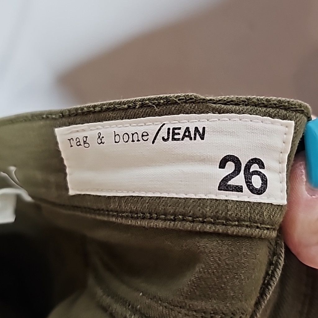 Rag & Bone Rag & Bone Dist army green skinny stretch denim jeans sz 26 Size 26" / US 2 / IT 38 - 7 Thumbnail