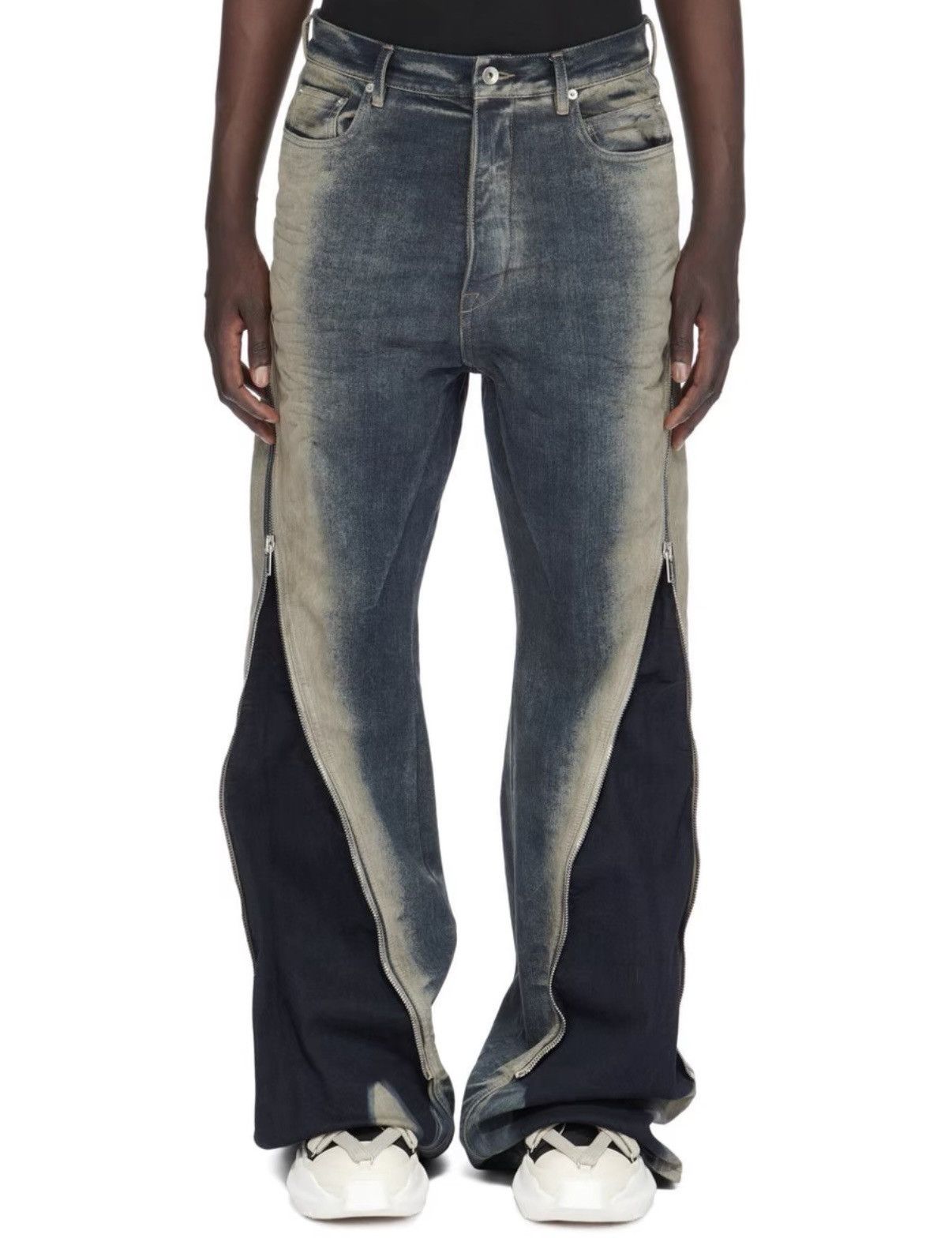 Rick Owens Rick Owens Drkshdw banana gradient zip denim jeans Size US 32 / EU 48 - 4 Thumbnail