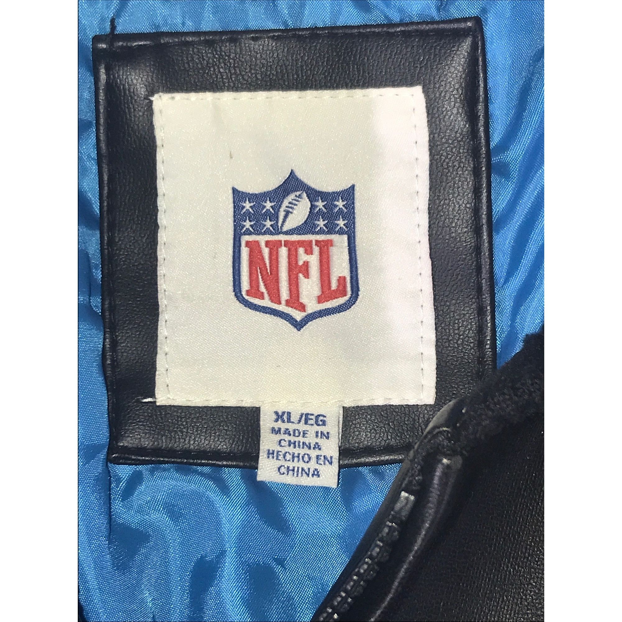 NFL Vintage NFL Carolina Panthers Black Faux Leather Jacket XL Size US XL / EU 56 / 4 - 3 Thumbnail