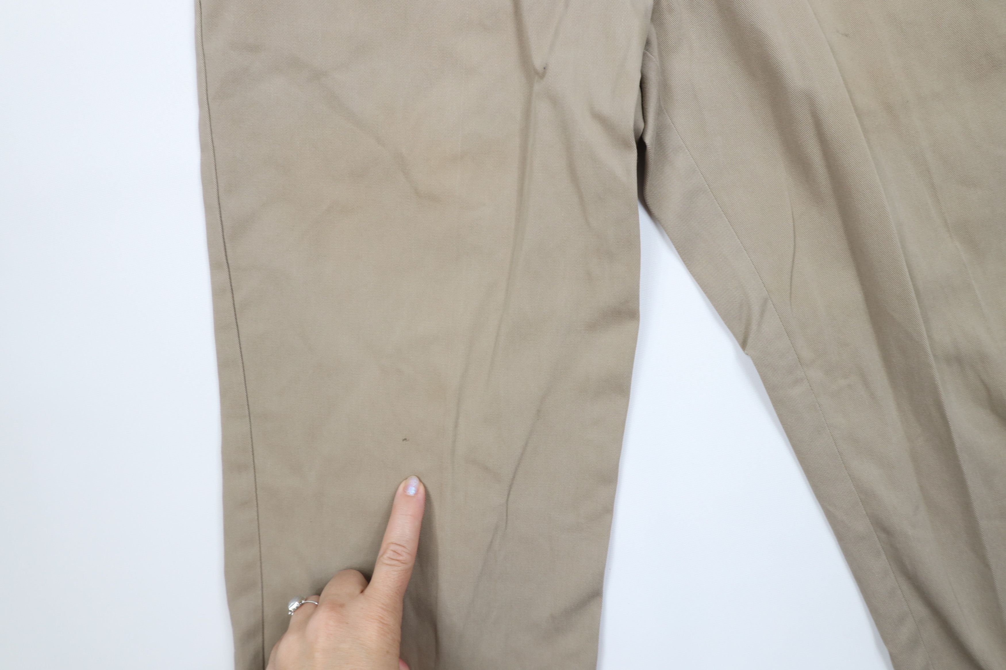 Vintage Vintage 90s Y2K Streetwear Wide Leg Chino Pants Beige Size US 32 / EU 48 - 5 Thumbnail