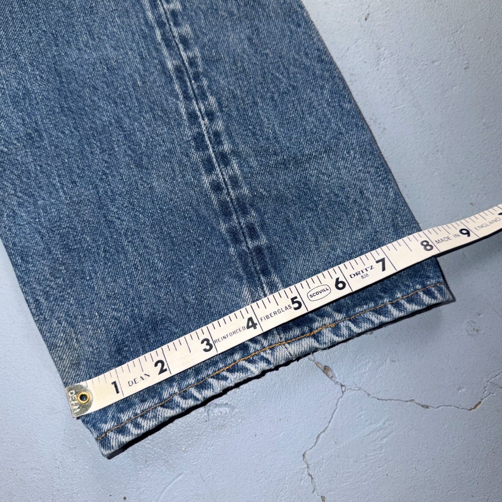 Levi's VINTAGE Levi's 501 Jeans Regular 34x36 Light Wash Blue Denim USA 80s 90s Distressed Mens Straight Cotton Size US 34 / EU 50 - 5 Thumbnail