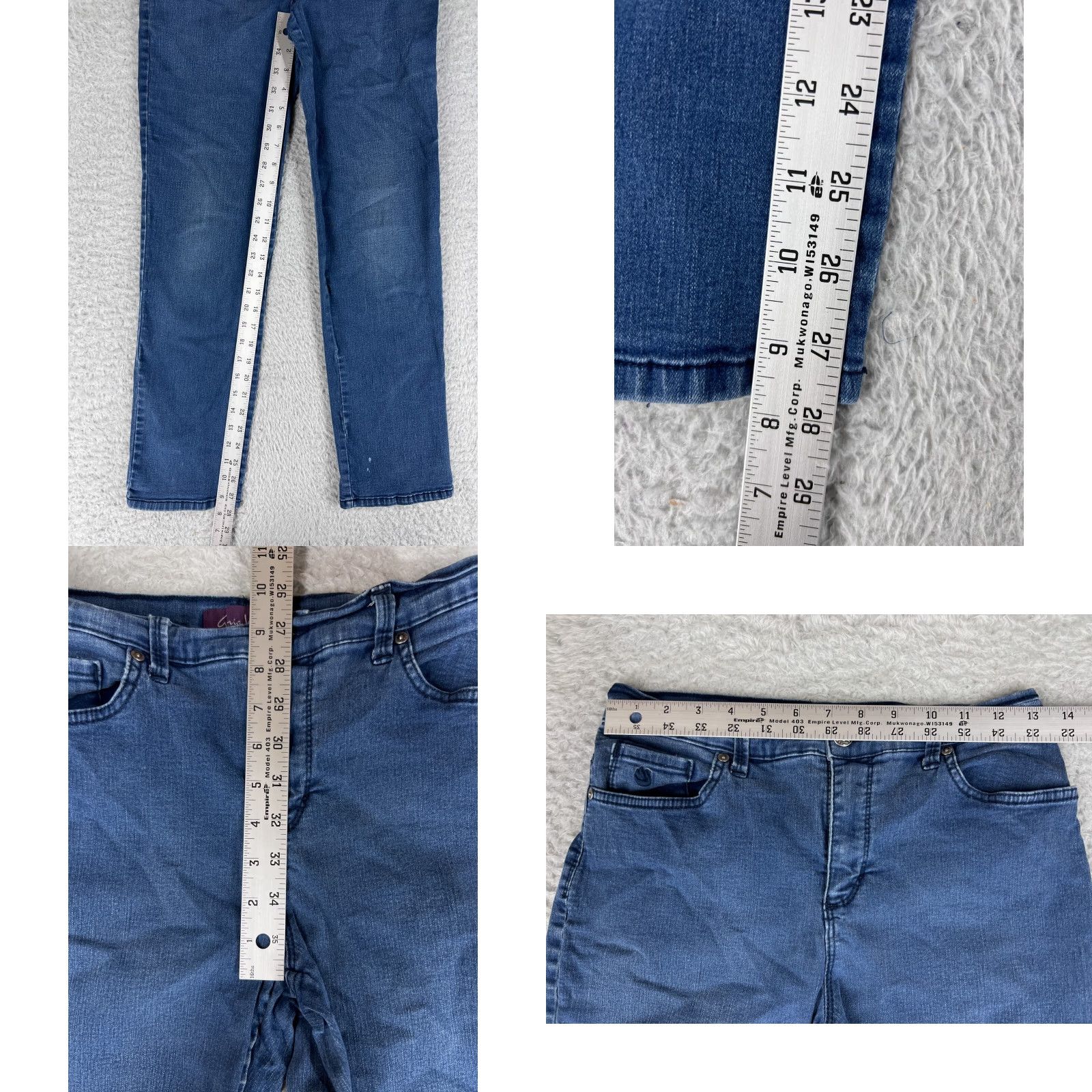 Gloria Vanderbilt Gloria Vanderbilt Jeans Women's 6 Blue Denim Amanda Medium Wash Straight Zip Fly Adult Regular Size 28" / US 6 / IT 42 - 8 Thumbnail