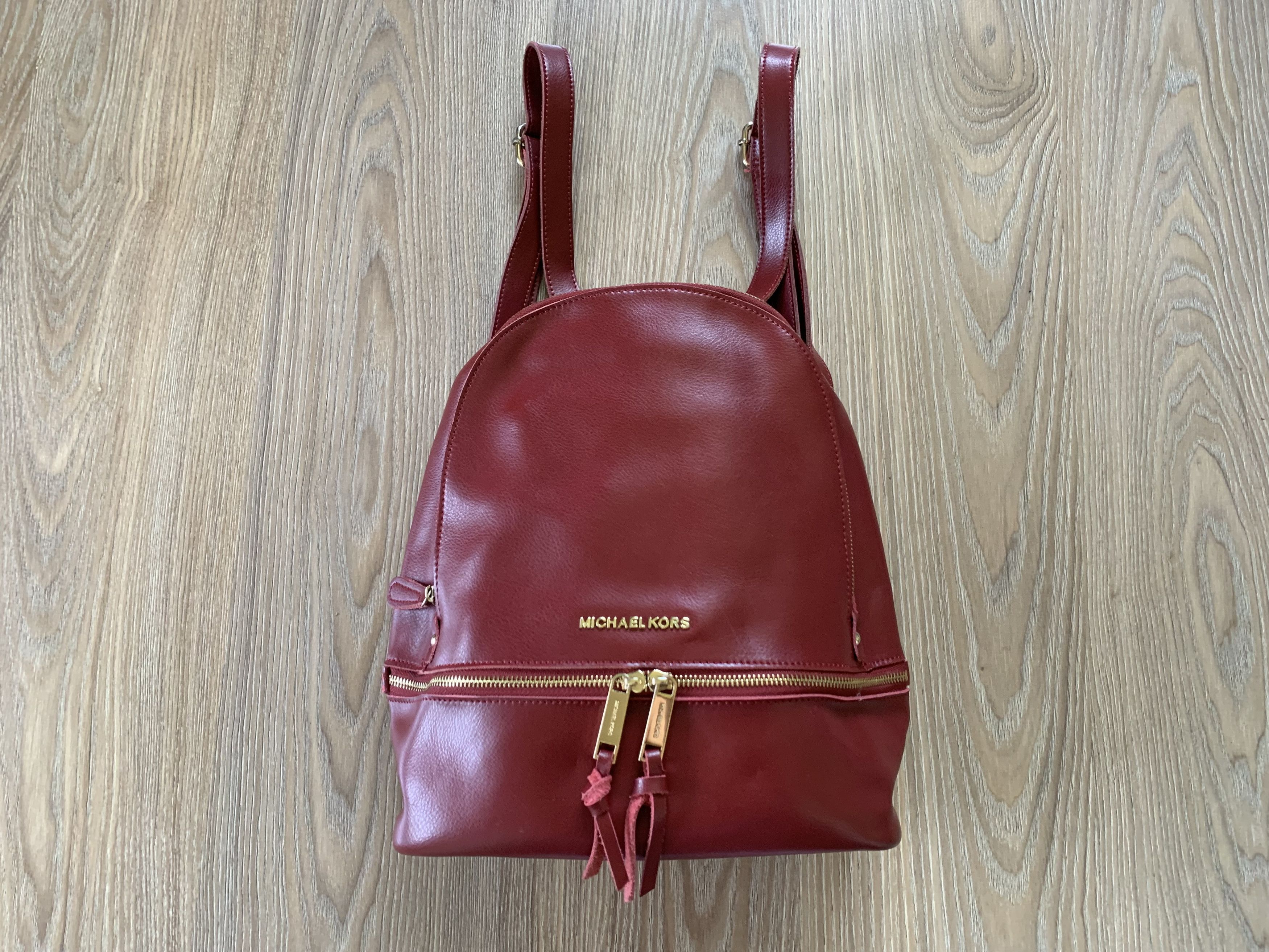 Michael Kors Micheal Kors Red Leather Backpack Bag Size ONE SIZE - 2 Thumbnail