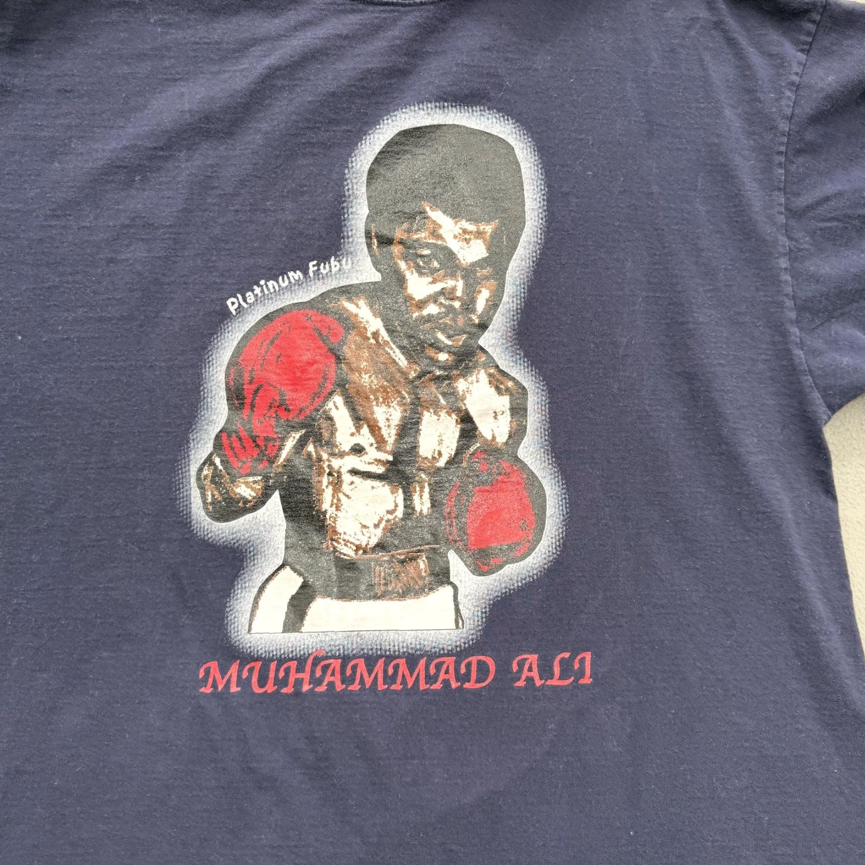 Fubu VINTAGE Platinum Fubu Muhammad Ali Shirt Mens 2XL Blue Graphic T-Shirt Limited Edition Size US XXL / EU 58 / 5 - 2 Thumbnail