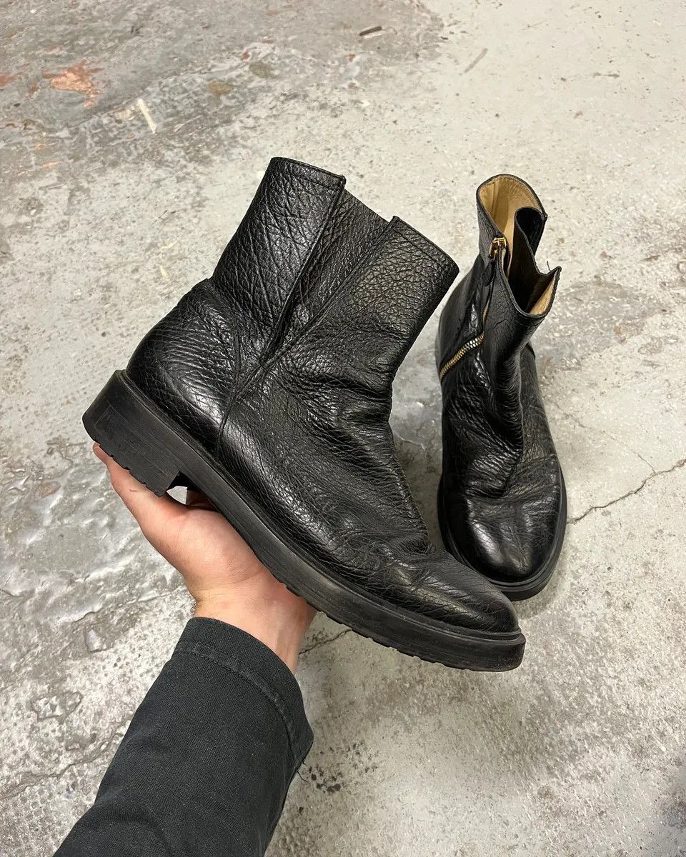 Moschino Moschino Black Leather Boots Size US 7 / EU 40 - 1 Thumbnail