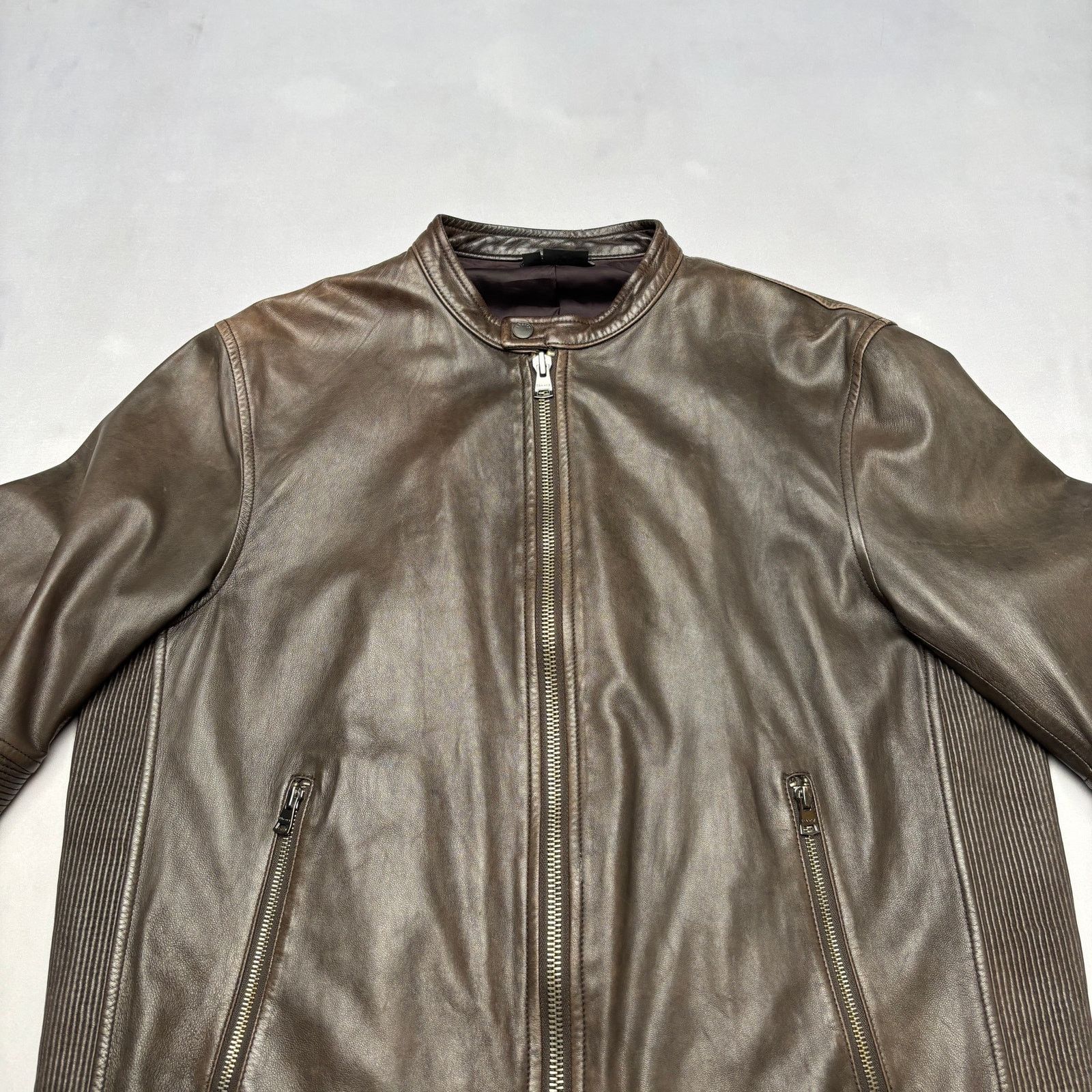 Theory Theory Jett Tomlin Leather Moto Jacket Men's XL Biker Size US XL / EU 56 / 4 - 2 Thumbnail