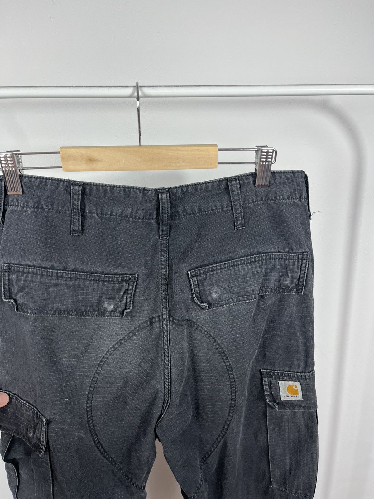 Carhartt Cargo Pants W30 L32 Distressed Black Workwear
