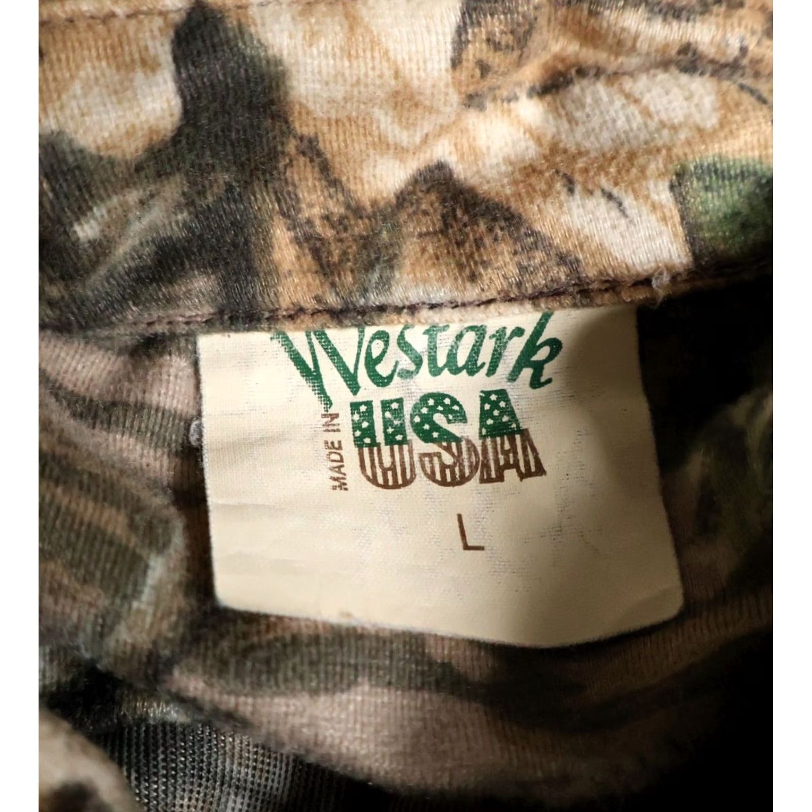 Vintage VINTAGE Westark Camouflage Shirt Mens Large Green Mossy Oak Breakup Camo Camouflage 80s 90s Retro Workwear Button-Up Short Sleeve Size US L / EU 52-54 / 3 - 3 Thumbnail
