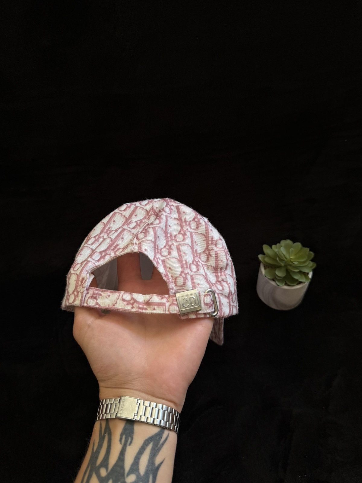 Dior Vintage Pink Dior monogram cap Size ONE SIZE - 2 Thumbnail