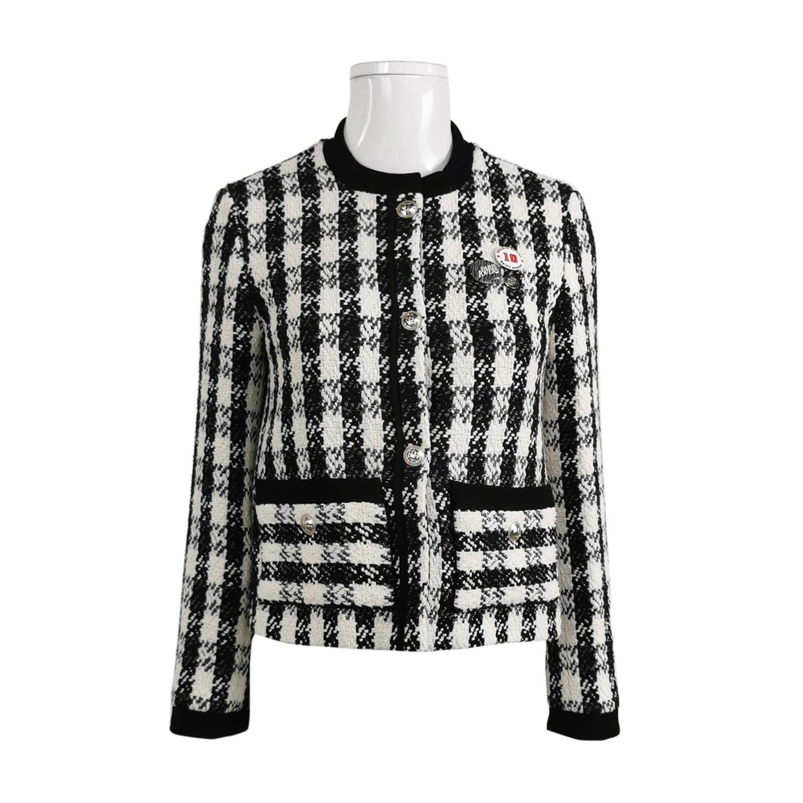 Maje Maje Plaid Tweed Cotton Jacket Size 36 Size XS / US 0-2 / IT 36-38 - 1 Thumbnail