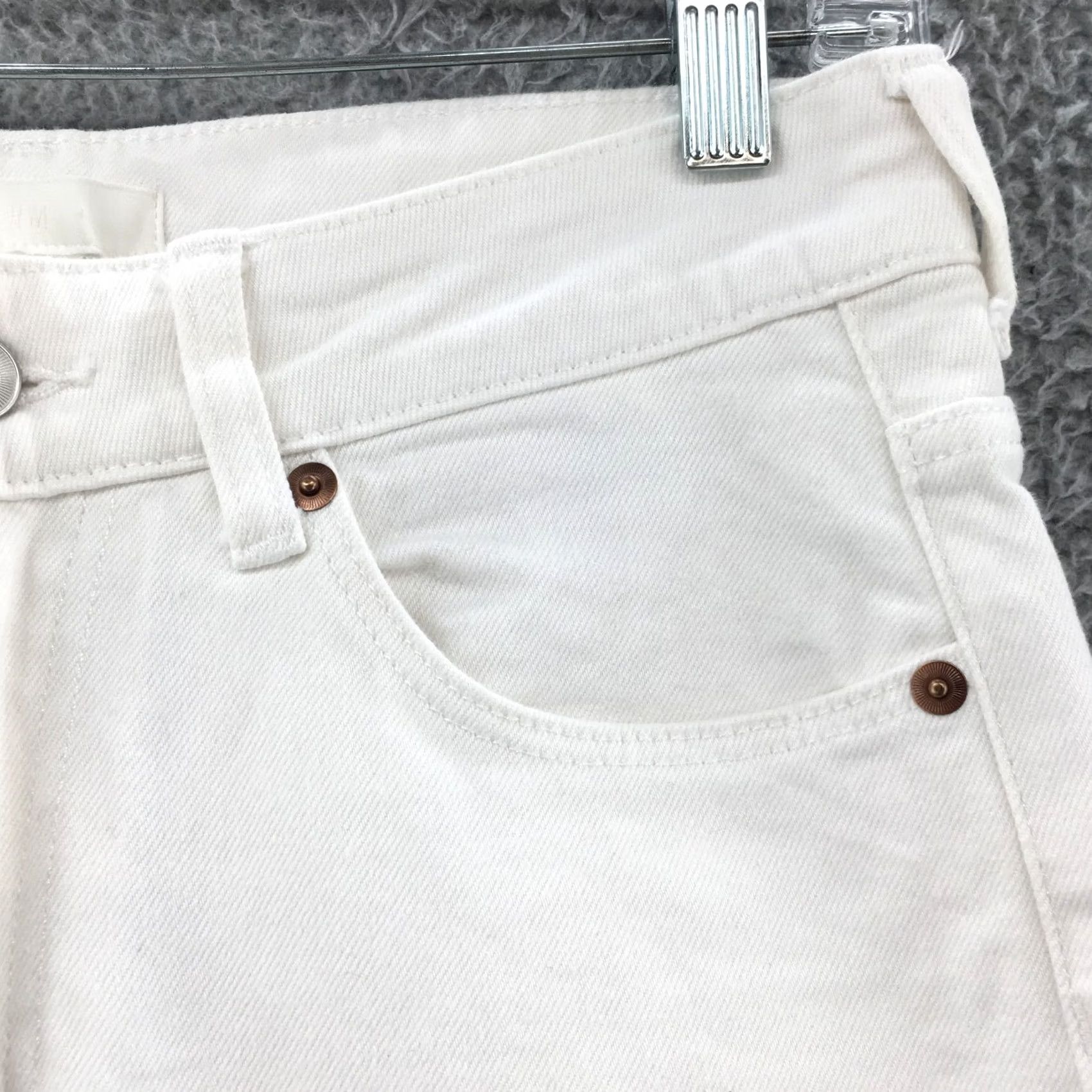 H&M H&M Skinny Jeans Womens 6 White High Rise Light Wash Casual Pockets Zip Fly Womens Jeans Shirt Style Size 28" / US 6 / IT 42 - 5 Thumbnail