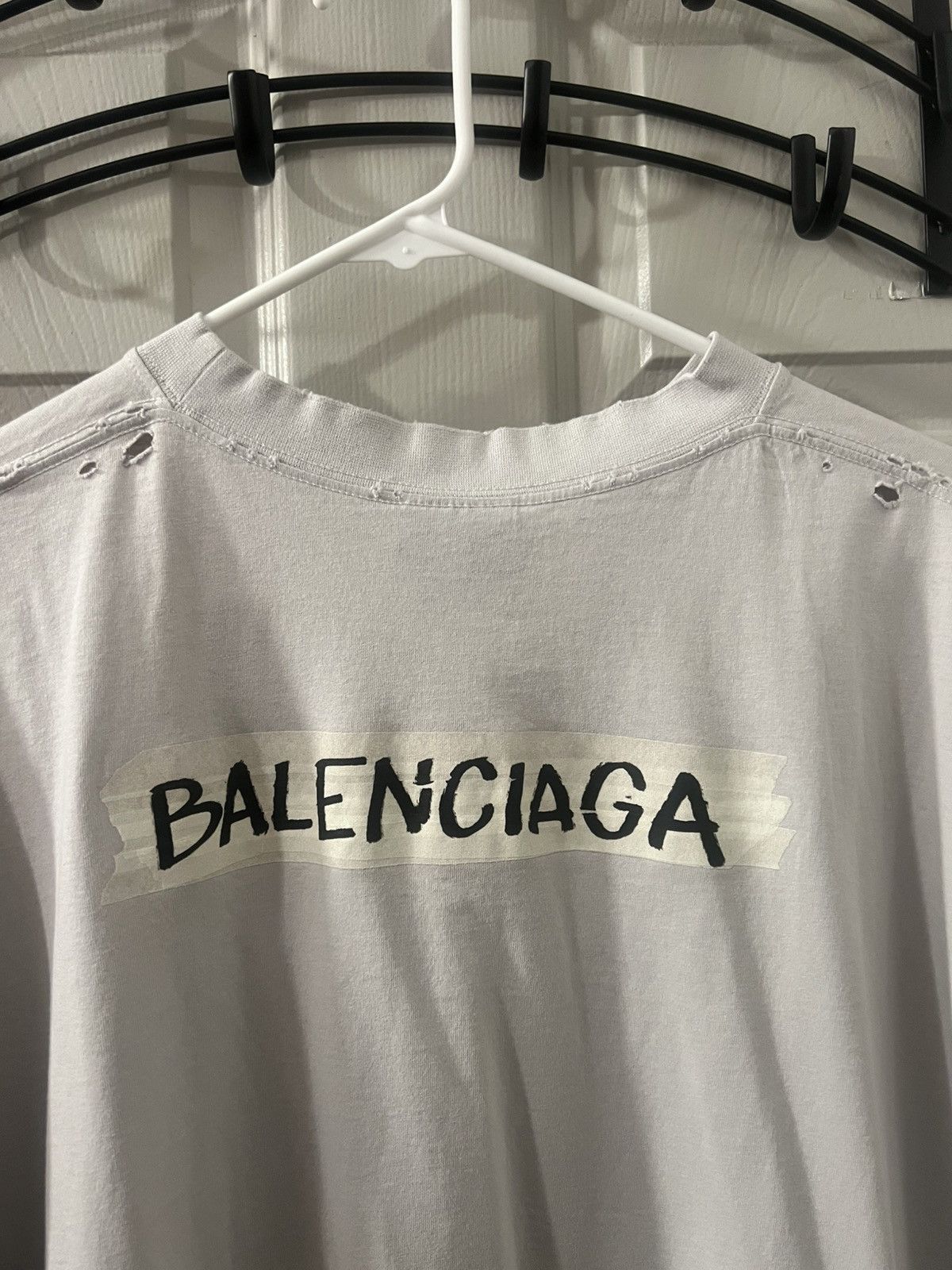 Balenciaga Balenciaga Distressed t-shirt Size US M / EU 48-50 / 2 - 7 Thumbnail
