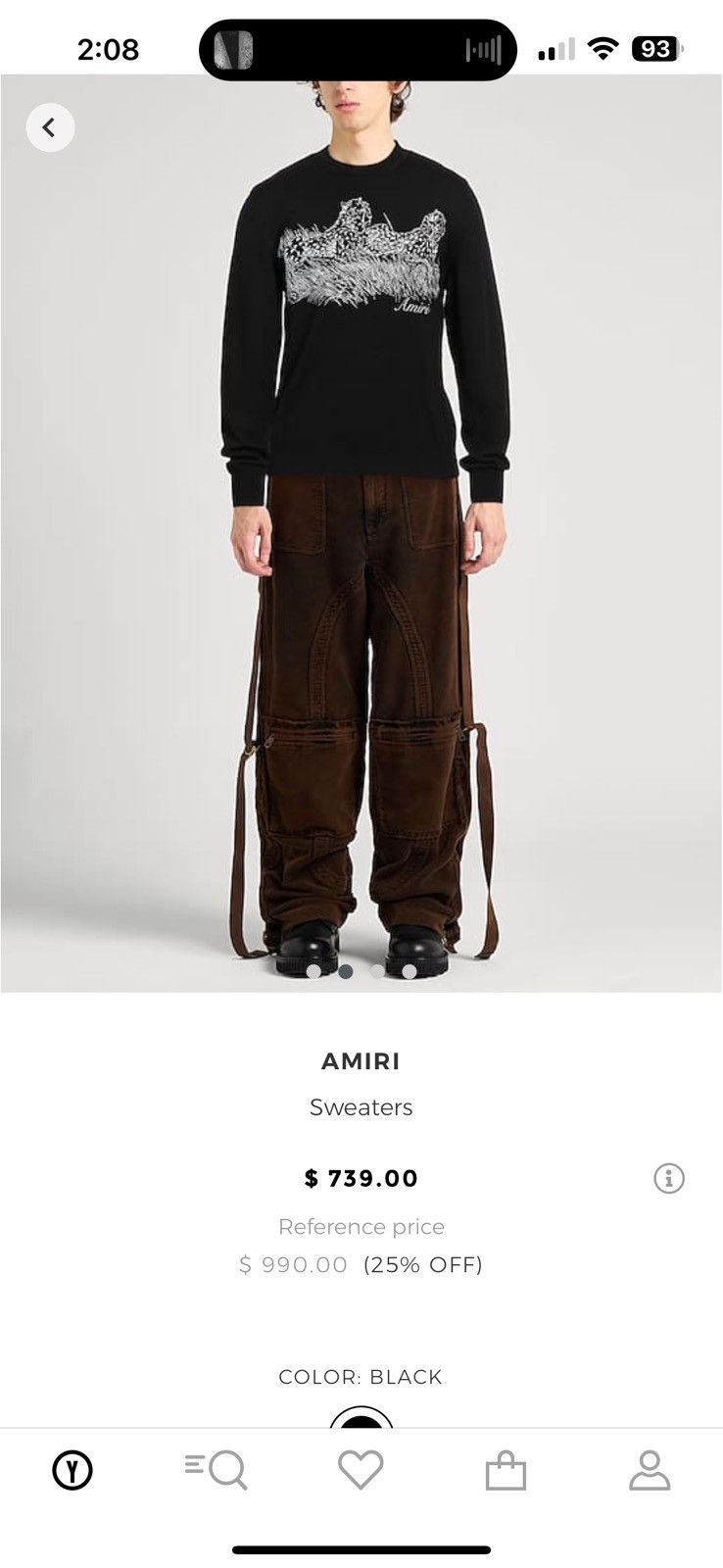 Amiri Amiri black embroidered sweater Size US S / EU 44-46 / 1 - 8 Thumbnail