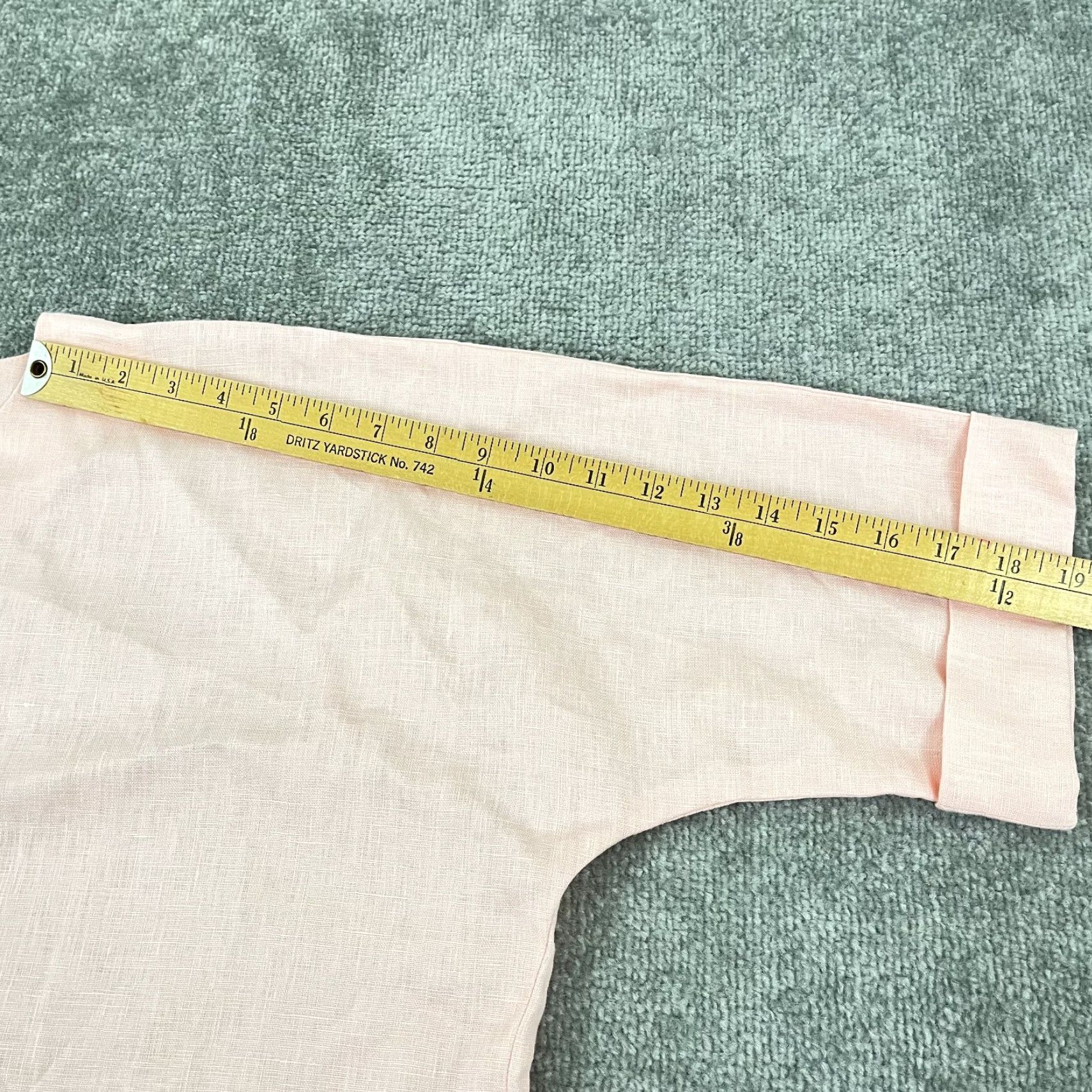 Pinko Gaby Ga Shirt Womens M/L Oversized 100% Linen Pink Tunic Top - Button-Up Crew Neck Dolman Sleeve Classic 3/4 Sleeve Vintage? No (pre-owned) Size M / US 6-8 / IT 42-44 - 5 Thumbnail
