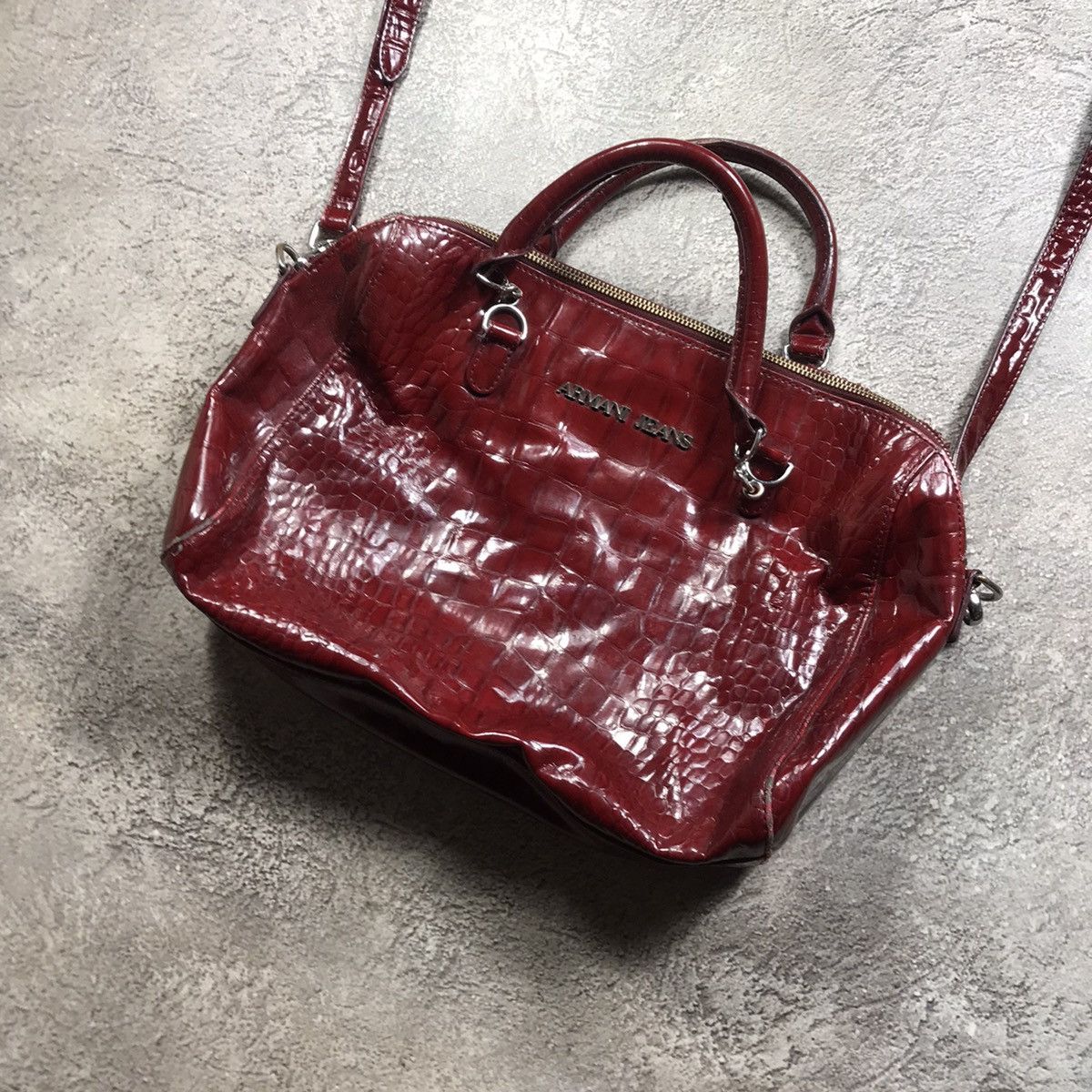 Vintage Vintage Y2K Glossy Patent Handbag Japanese Archive Streetwea Size ONE SIZE - 2 Thumbnail