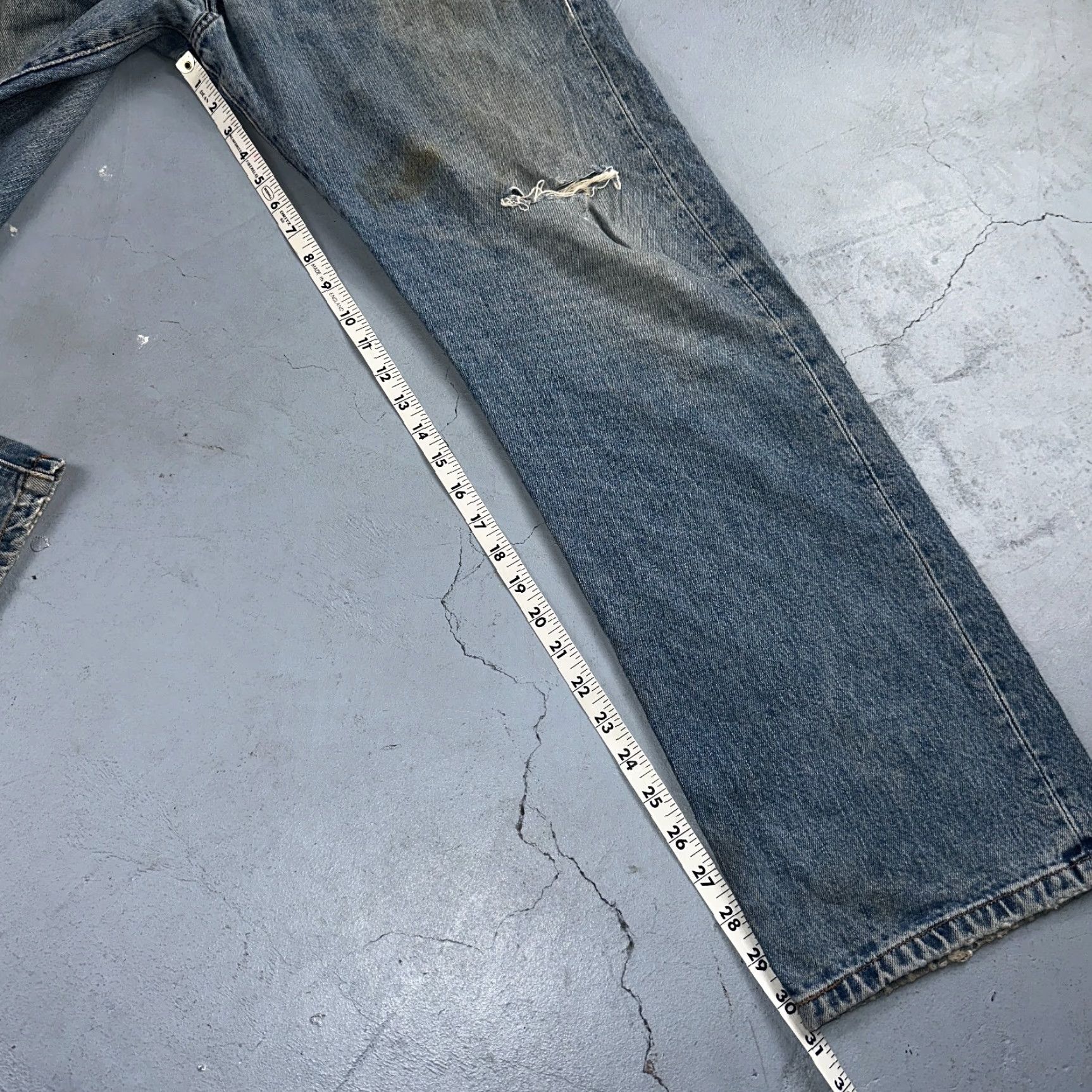 Levi's VINTAGE Levi's 501 XX Straight Leg Jeans Blue Light Wash 36x32 90s Mens Size US 36 / EU 52 - 5 Thumbnail