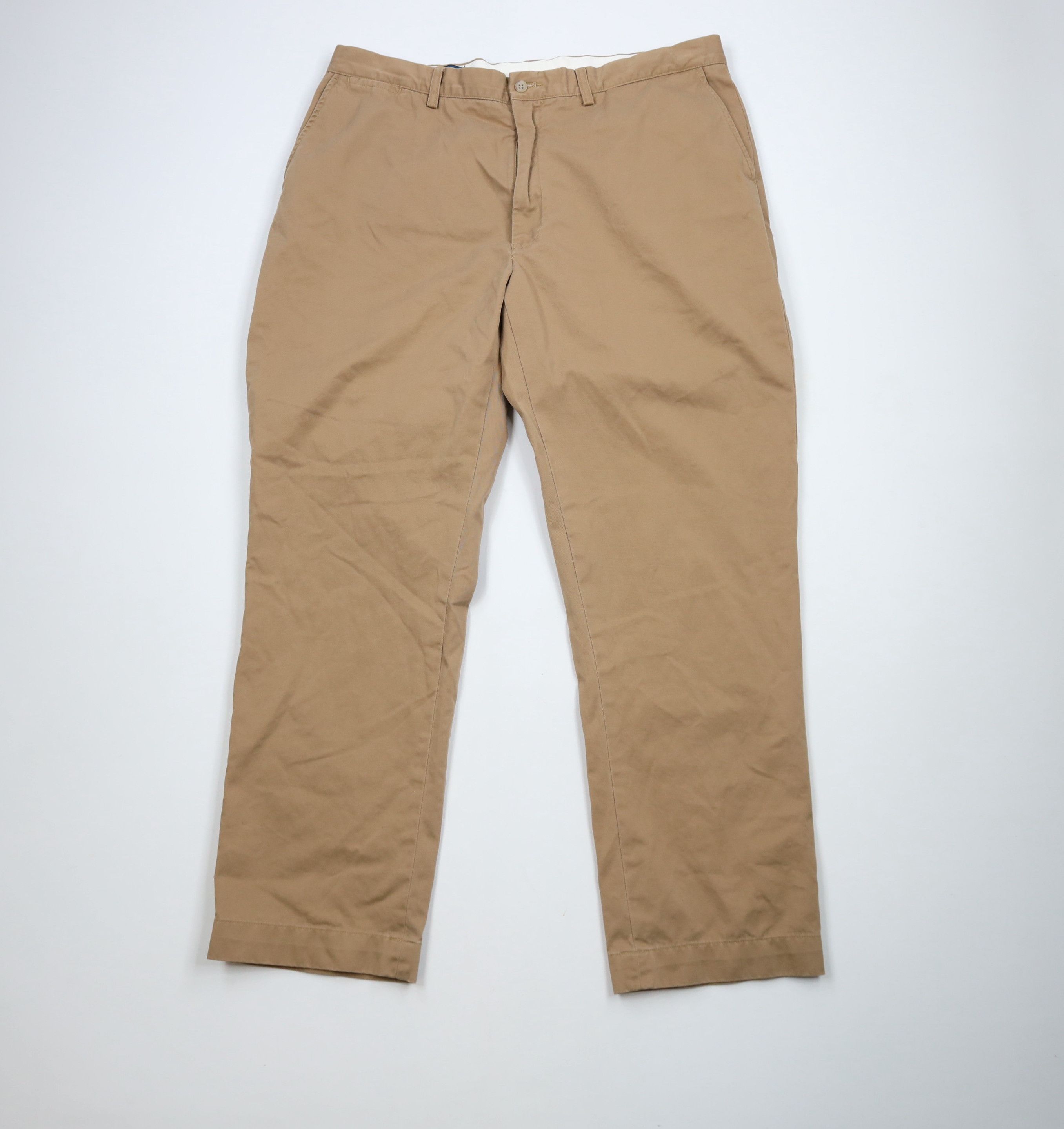 Ralph Lauren × Vintage Vintage 90s Ralph Lauren Wide Leg Cotton Chino Pants Brown Size US 40 / EU 56 - 1 Thumbnail