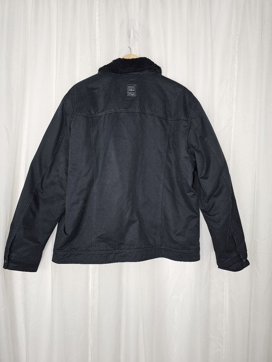 7 For All Mankind 7 For All Mankind Western Trucker Jacket Black Sherpa Lined Size US XXL / EU 58 / 5 - 3 Thumbnail
