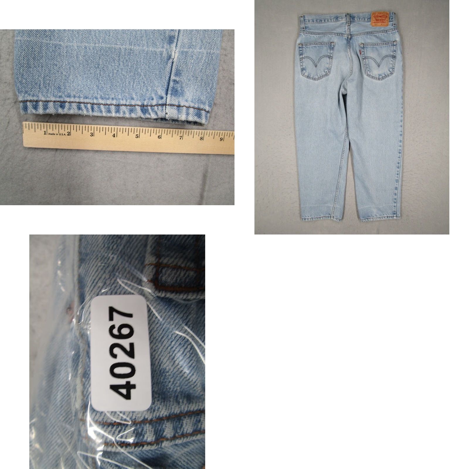 Levi's Levis Jeans Mens 34 Blue 550 Relaxed Medium Wash Denim Made in Mexico 34x29* Size US 34 / EU 50 - 8 Thumbnail