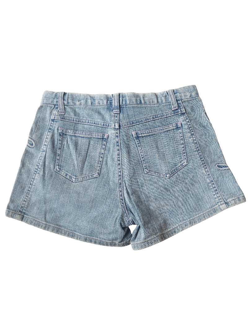Hysteric Glamour Hiromichi Nakano Denim Shorts Rhinestone Studs & Embroidery Size 28" / US 6 / IT 42 - 5 Thumbnail