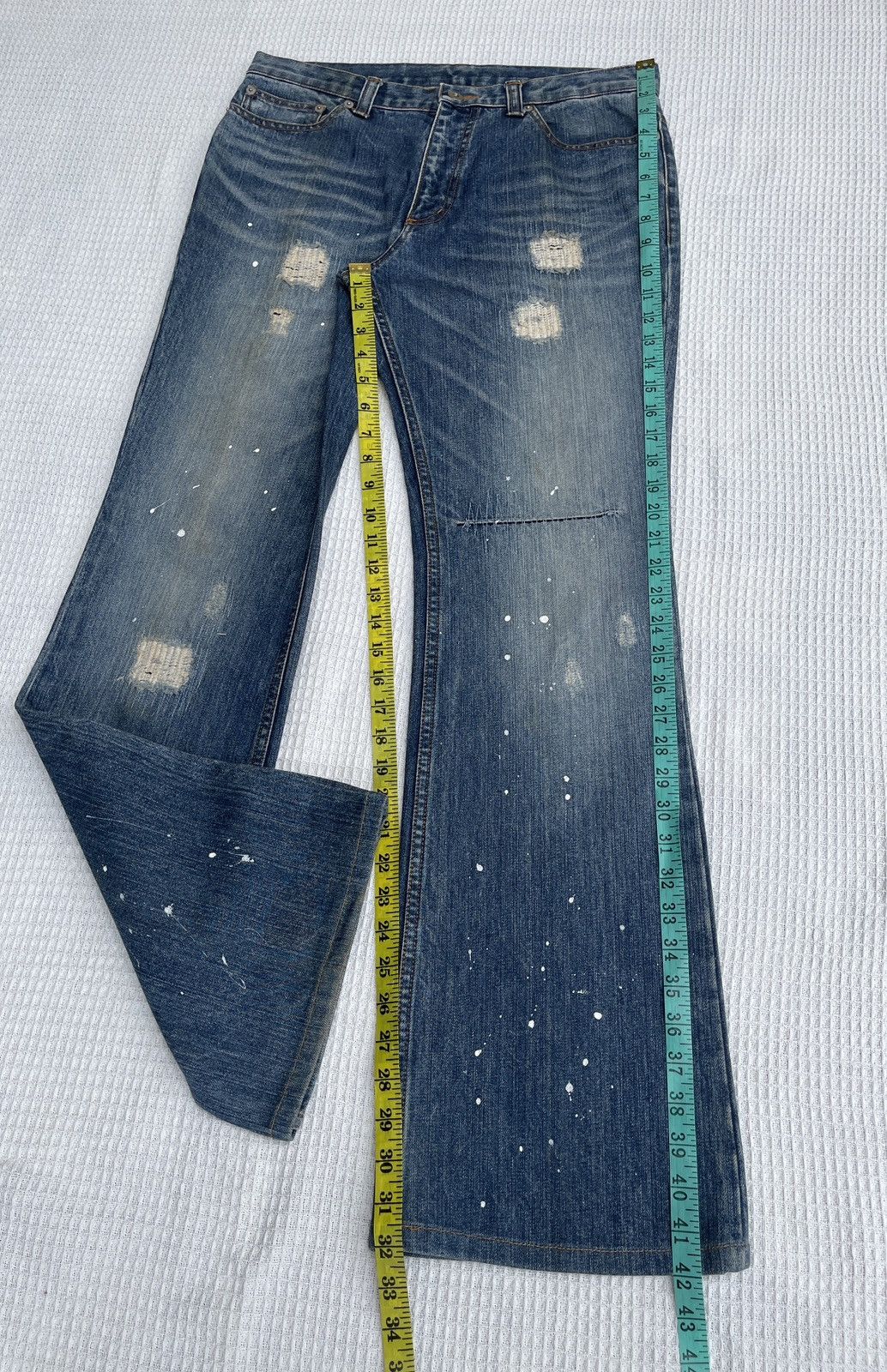Hysteric Glamour Vintage90’s🔥Modern Lovers🔥Distressed Flare Jeans Japan Size US 33 - 5 Thumbnail