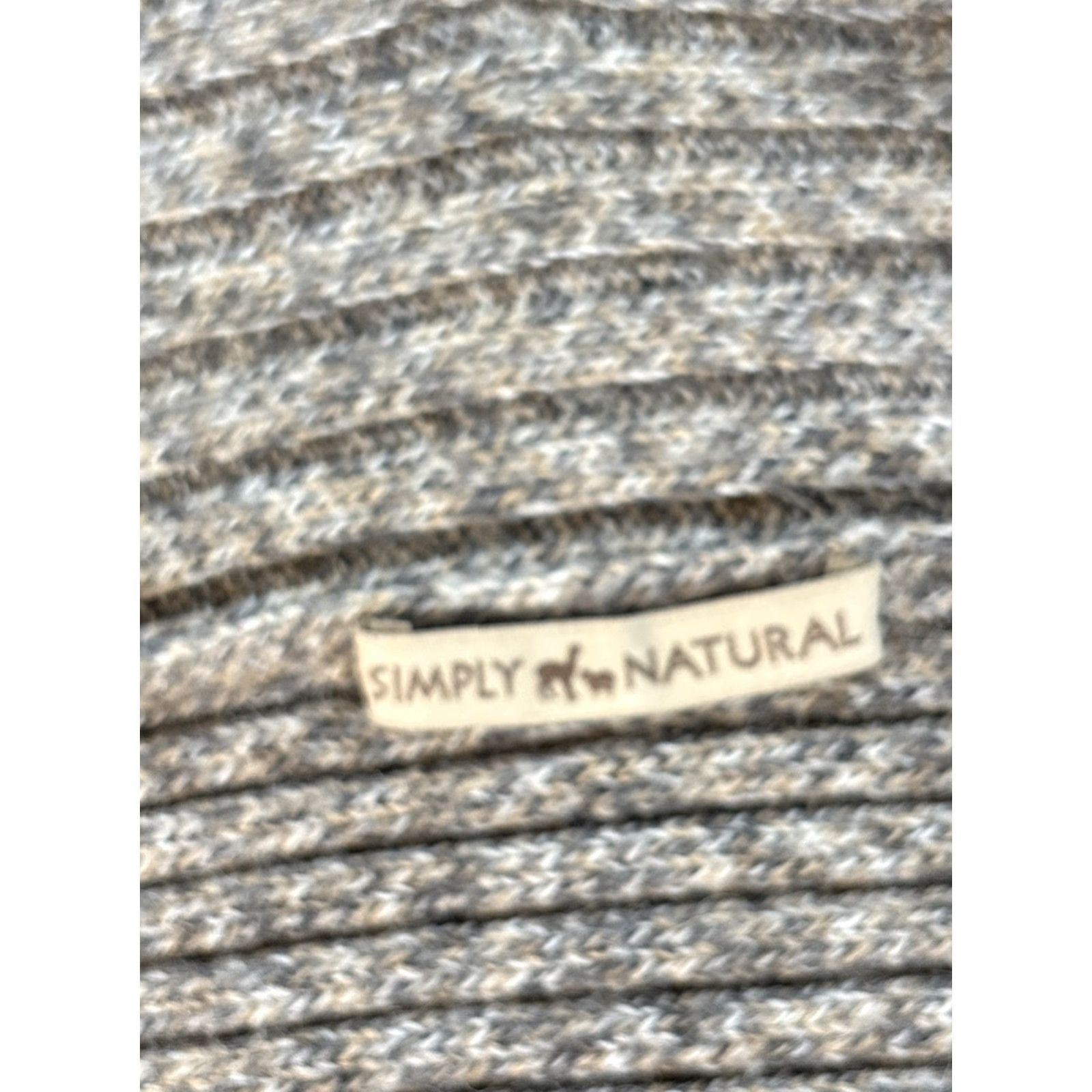 Vintage Simply Natural Cardigan Sweater Long Sleeve Gray One Size OS Open Ribbed Alpaca Knit Shawl Neck Women Bohemian Nature School Fall Spring Winter Size ONE SIZE - 6 Thumbnail
