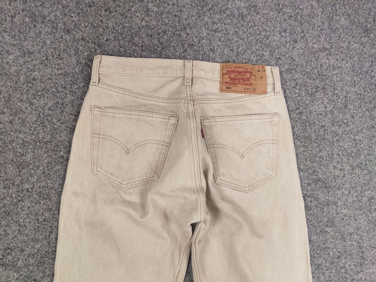 Levi's Vintage 90's Levis 501 Light beige Denim Jeans USa Style Size US 31 - 7 Thumbnail