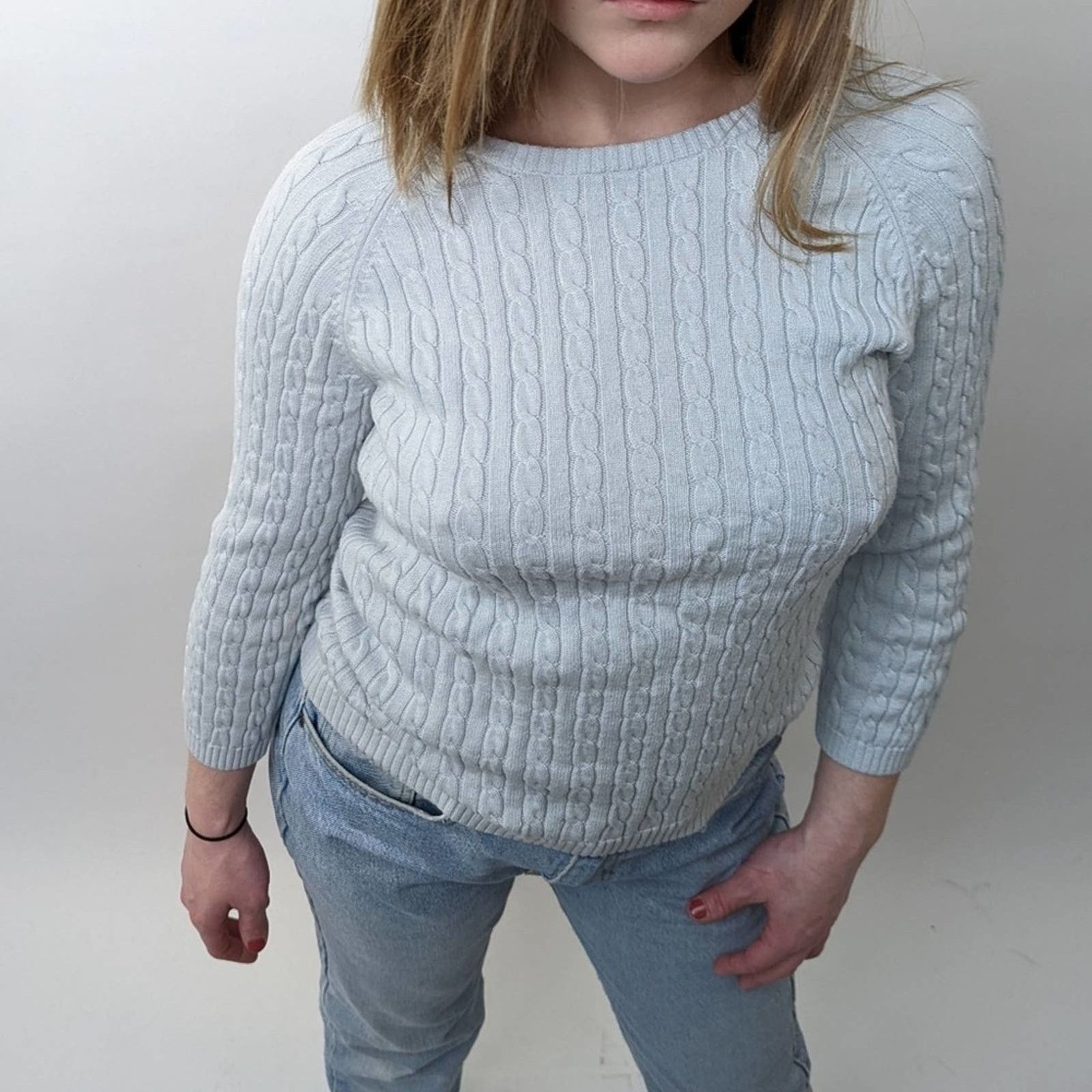 Tommy Hilfiger Tommy Hilfiger Ribbed Pullover Cableknit Sweater - M Size M / US 6-8 / IT 42-44 - 2 Thumbnail