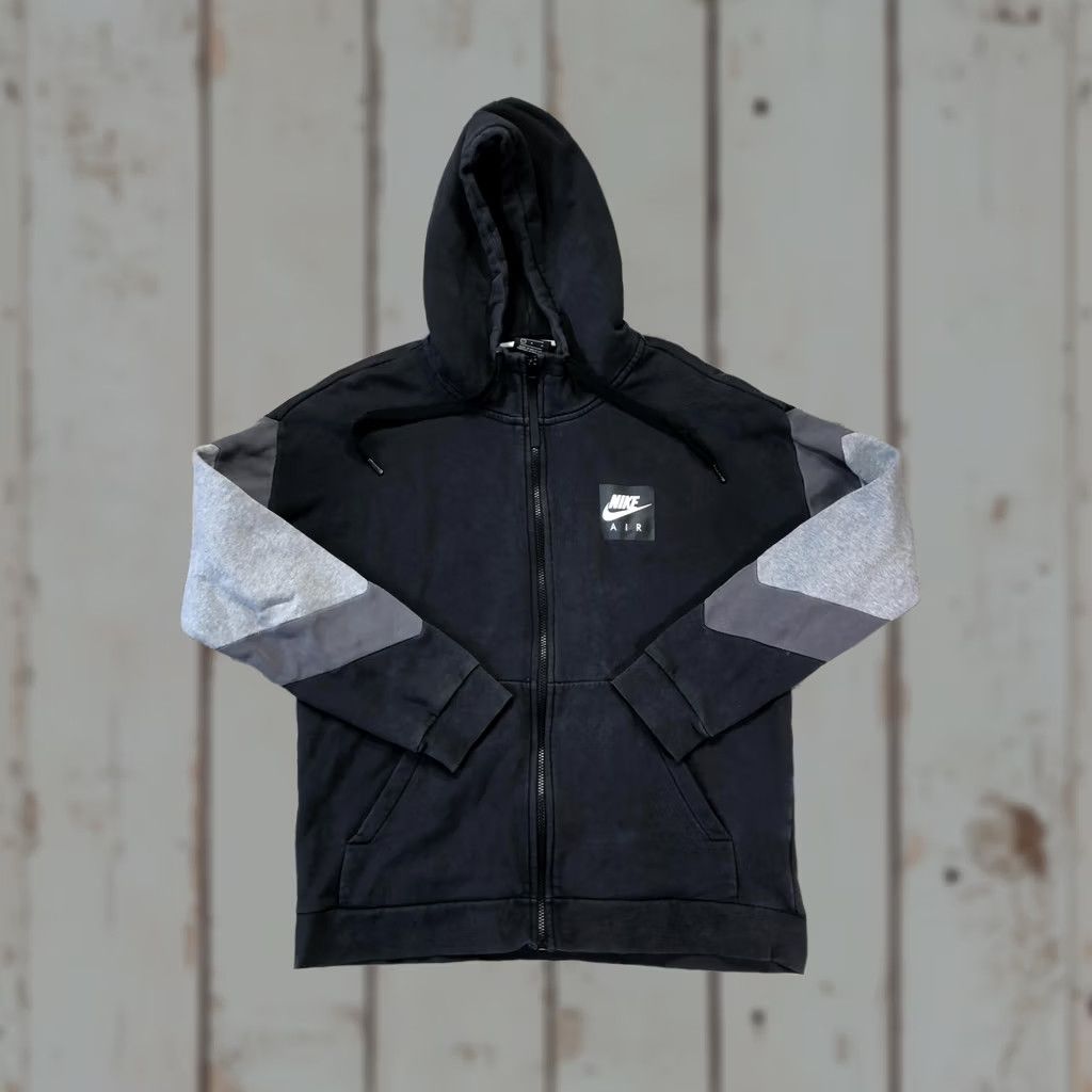 Nike Nike Air Hoodie Sweatshirt Mens L Black Full Zip Colorblock Fleece Logo Size US L / EU 52-54 / 3 - 1 Thumbnail