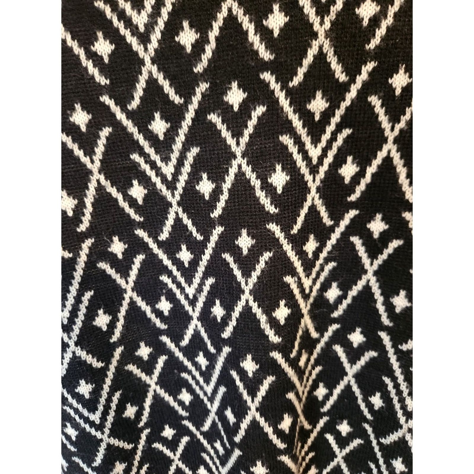 Vintage Jessica London Black White Geometric Print Midi Sweater Dress 30/32 Plus Size 4XL / US 24-26 - 3 Thumbnail