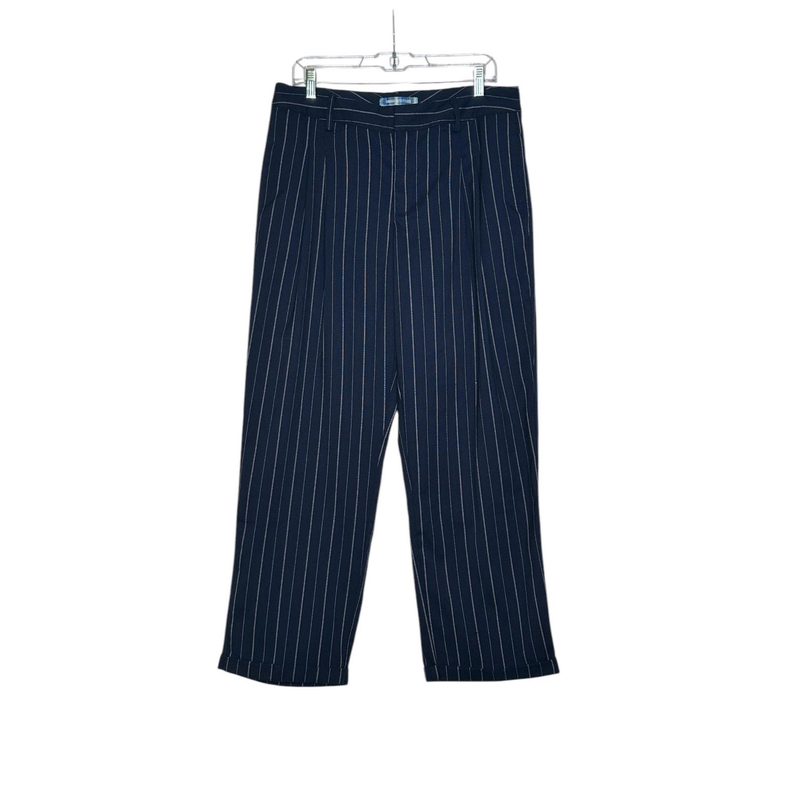 Urban Outfitters Urban Outfitters pinstripes cuffed pleated pants size large Size 33" - 8 Thumbnail