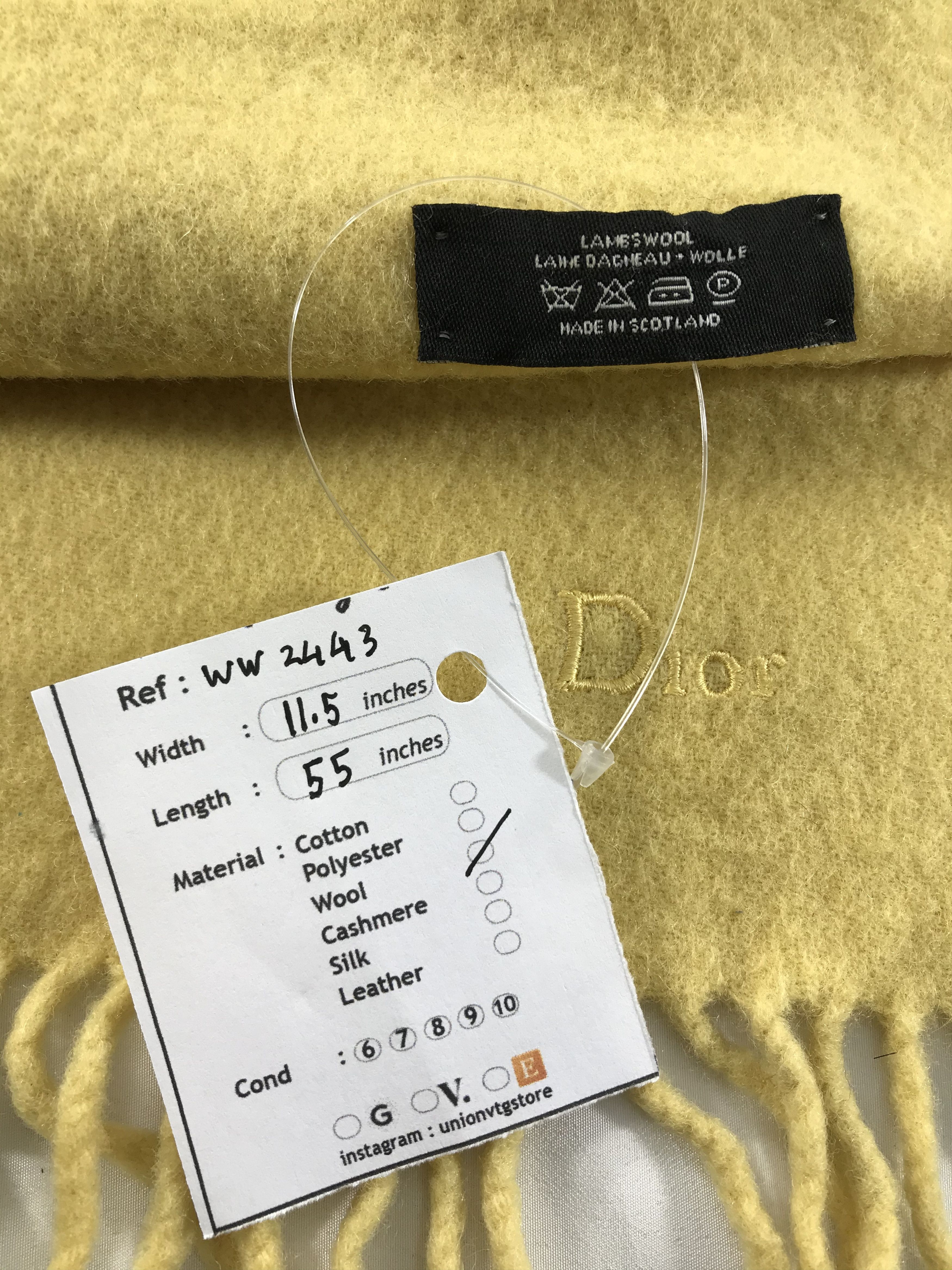 Vintage Christian Dior Scarf / Muffler / Neckwear - WW2443 Size ONE SIZE - 7 Thumbnail