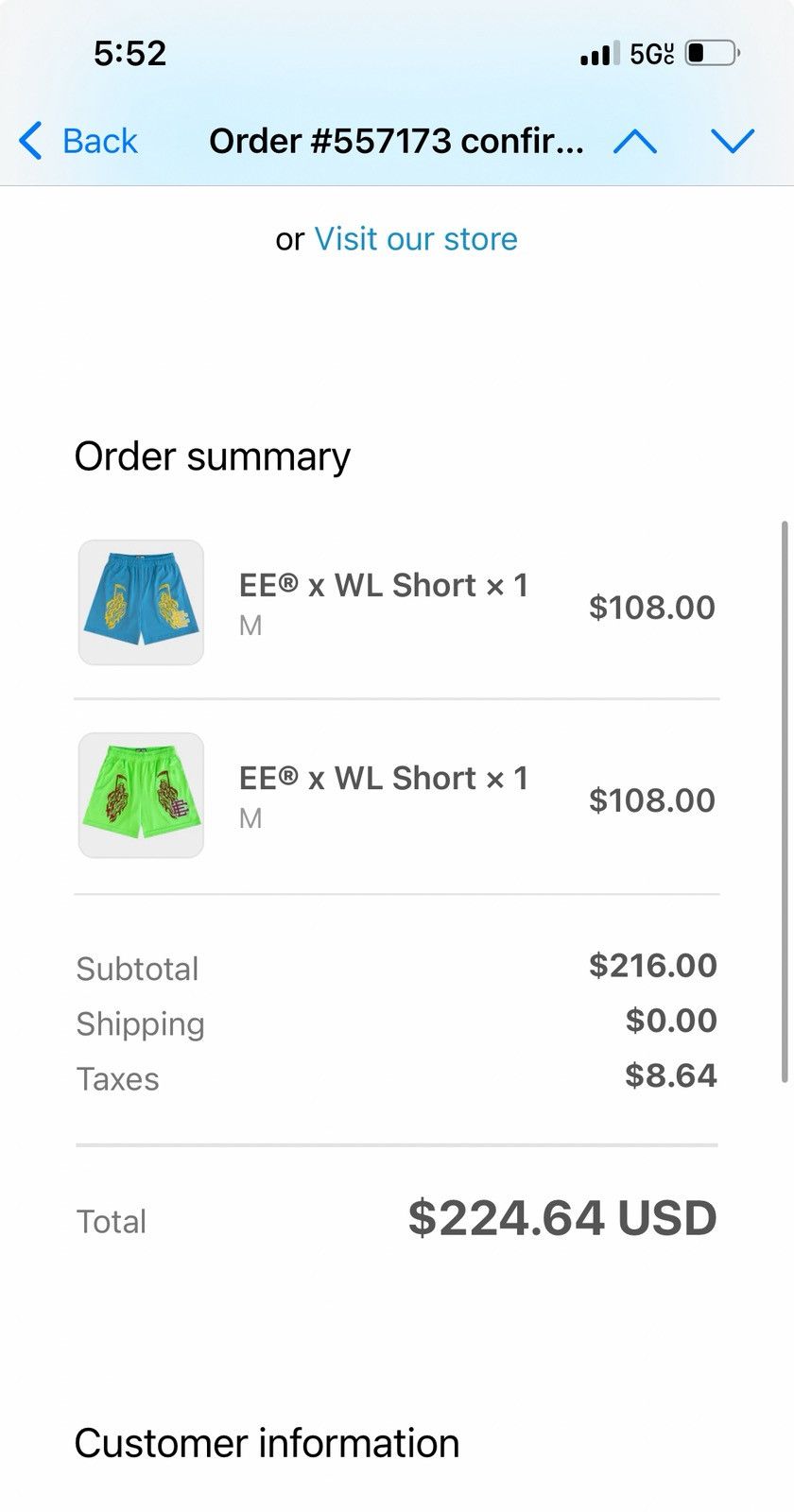 Eric Emanuel Eric Emanuel Warren Lotas Grim Reaper blue shorts medium Size US 30 / EU 46 - 2 Thumbnail