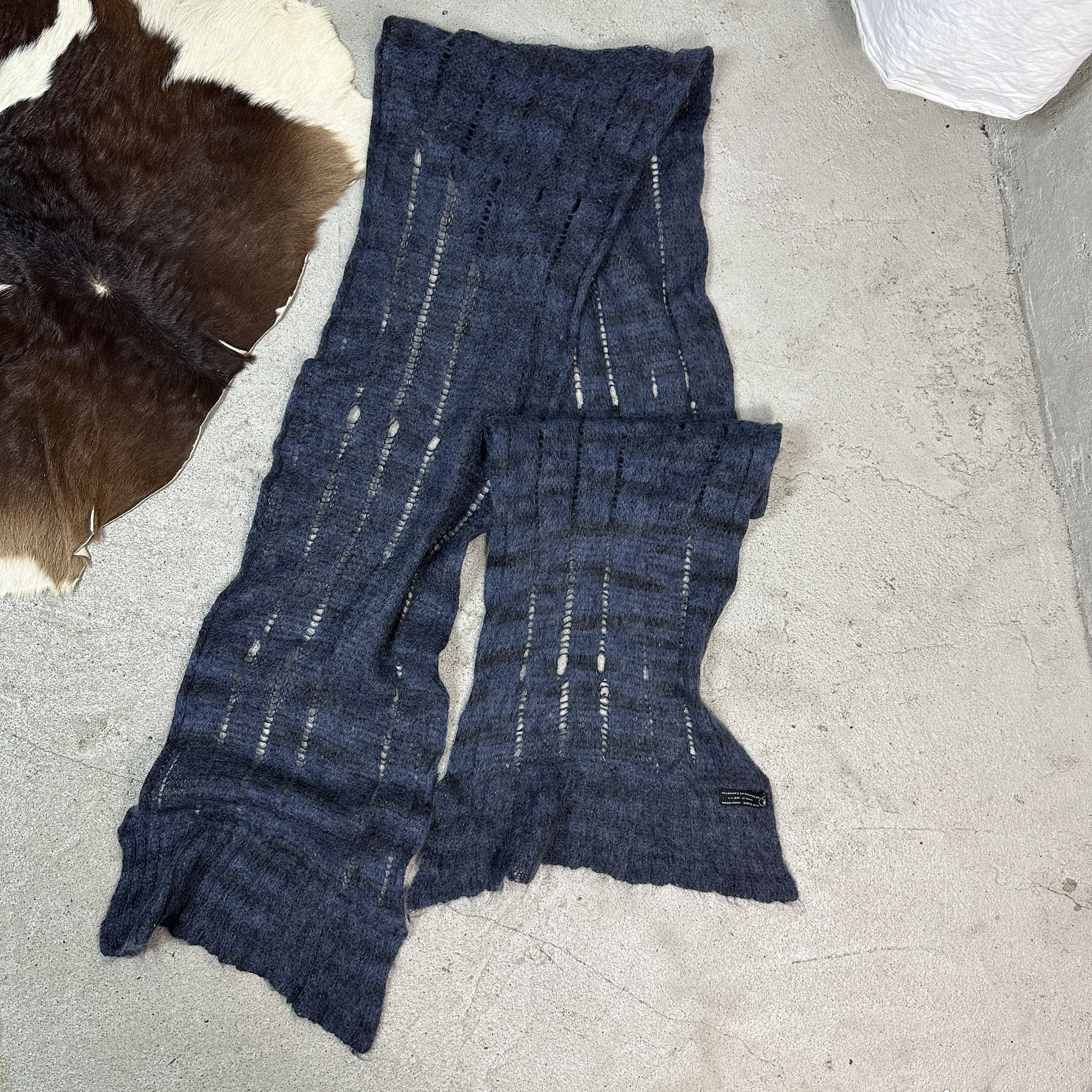 Allsaints × Vintage Mohair Vintage Allsaints Avant-Garde scarf Size ONE SIZE - 4 Thumbnail