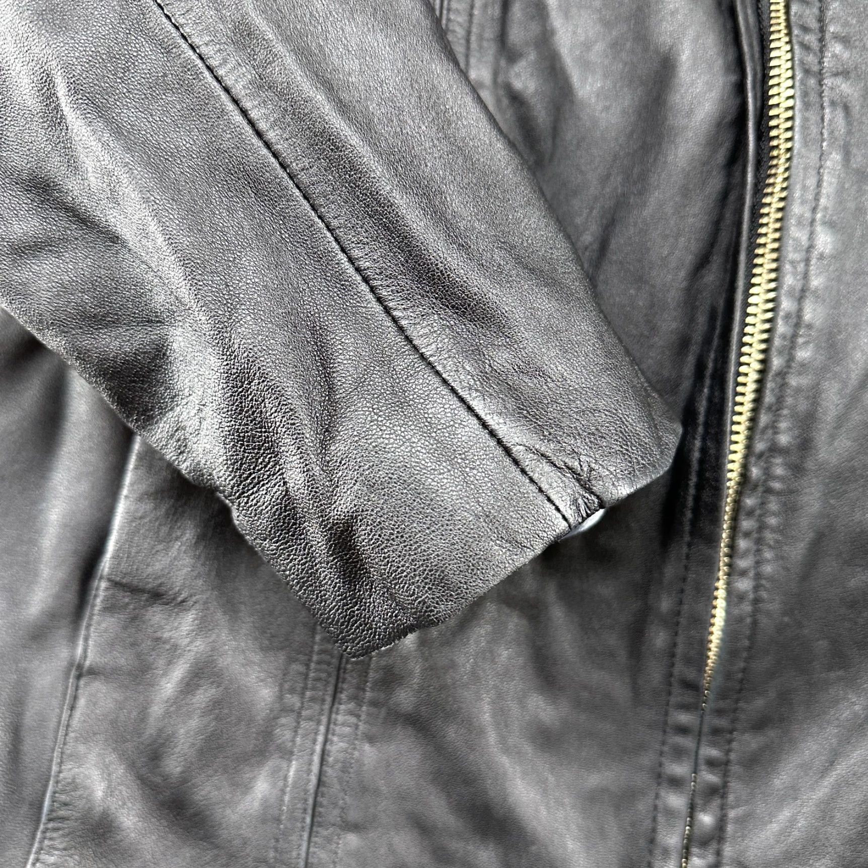Vintage VINTAGE Jacqueline Ferrar Jacket Womens M Black Lambskin Full Zip Lined Motorcycle Style 90s Pockets Womens Size M / US 6-8 / IT 42-44 - 2 Thumbnail