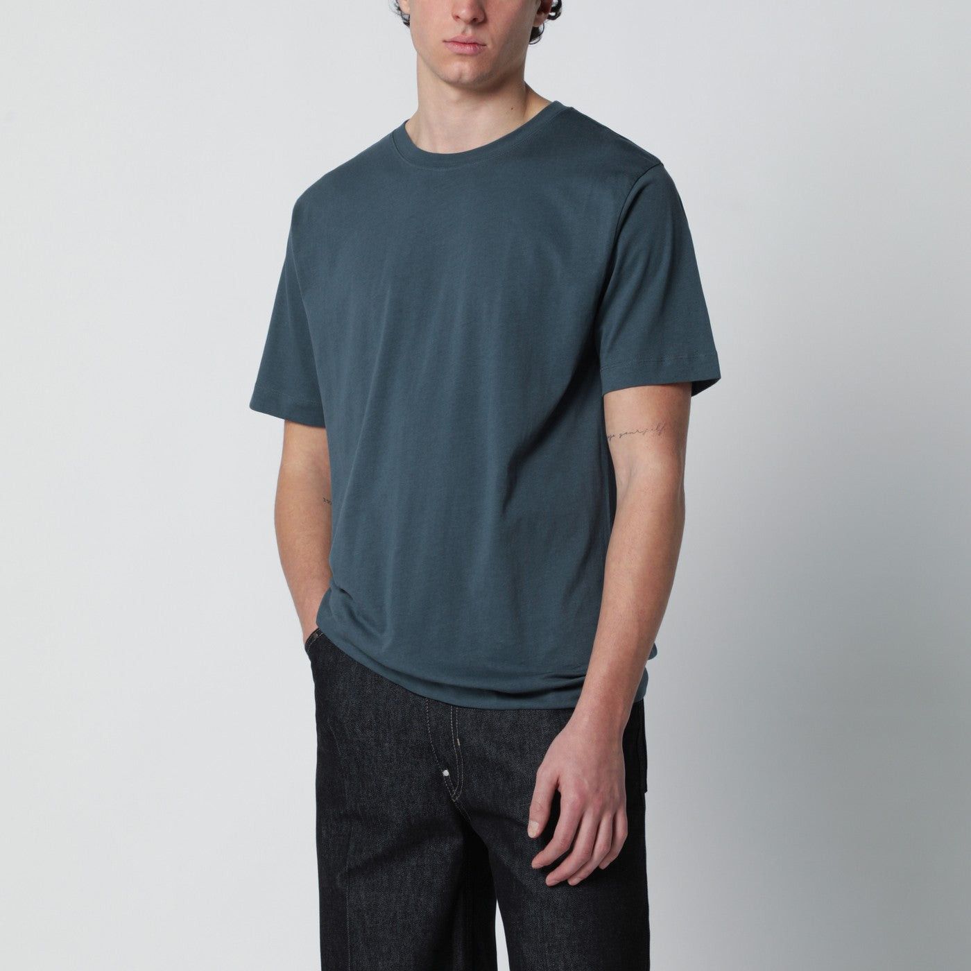 Dries Van Noten Dries Van Noten Petrol Green Cotton T-Shirt Size US S / EU 44-46 / 1 - 1 Thumbnail