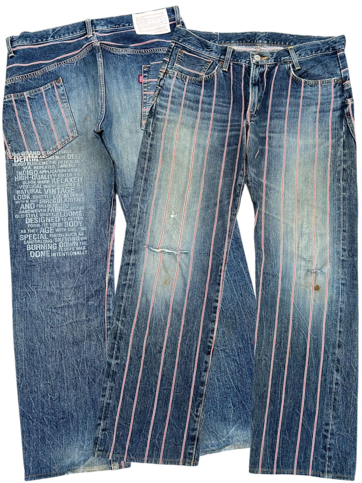 Kapital Vintage Edwin 505 Selvedge Japanese Distressed Denim jeans Size US 34 / EU 50 - 1 Thumbnail