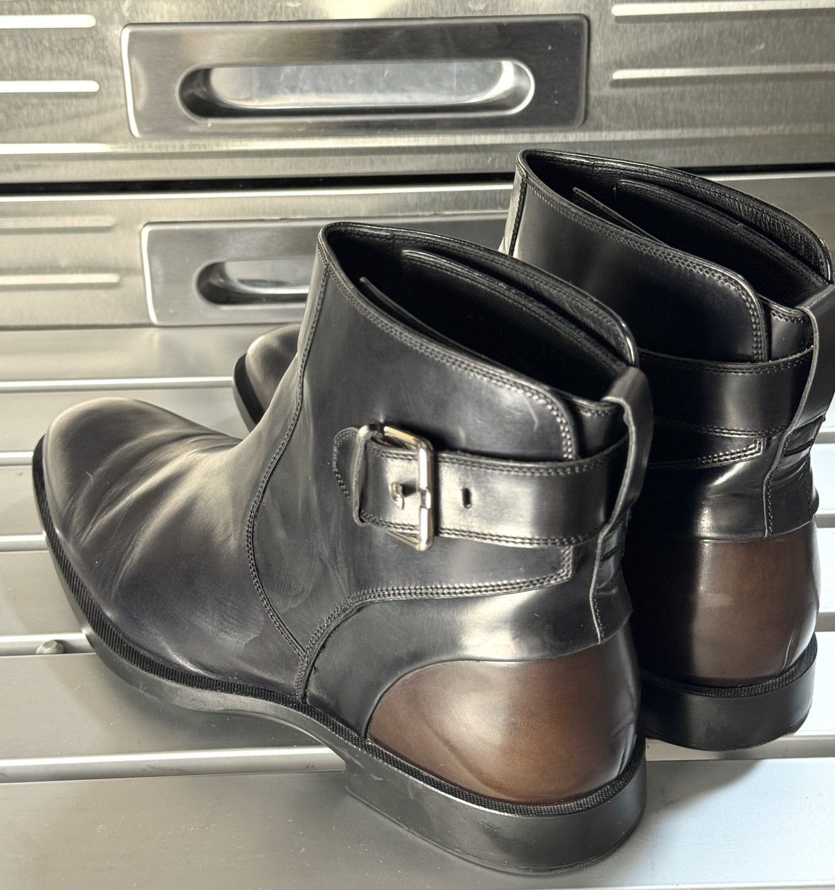 Dior DIOR MEN BLACK CALFSKIN BUCKLE BOOTS Sz US 6.5 Size US 6.5 / EU 39-40 - 5 Thumbnail