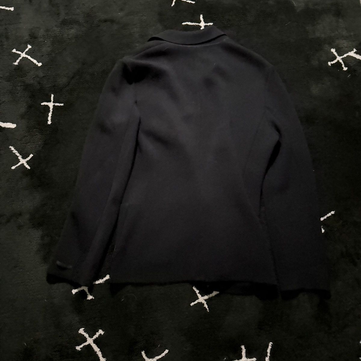 Prada AW16 - Black Tab Logo Virgin Wool Knit Blazer Jacket Size US L / EU 52-54 / 3 - 3 Thumbnail