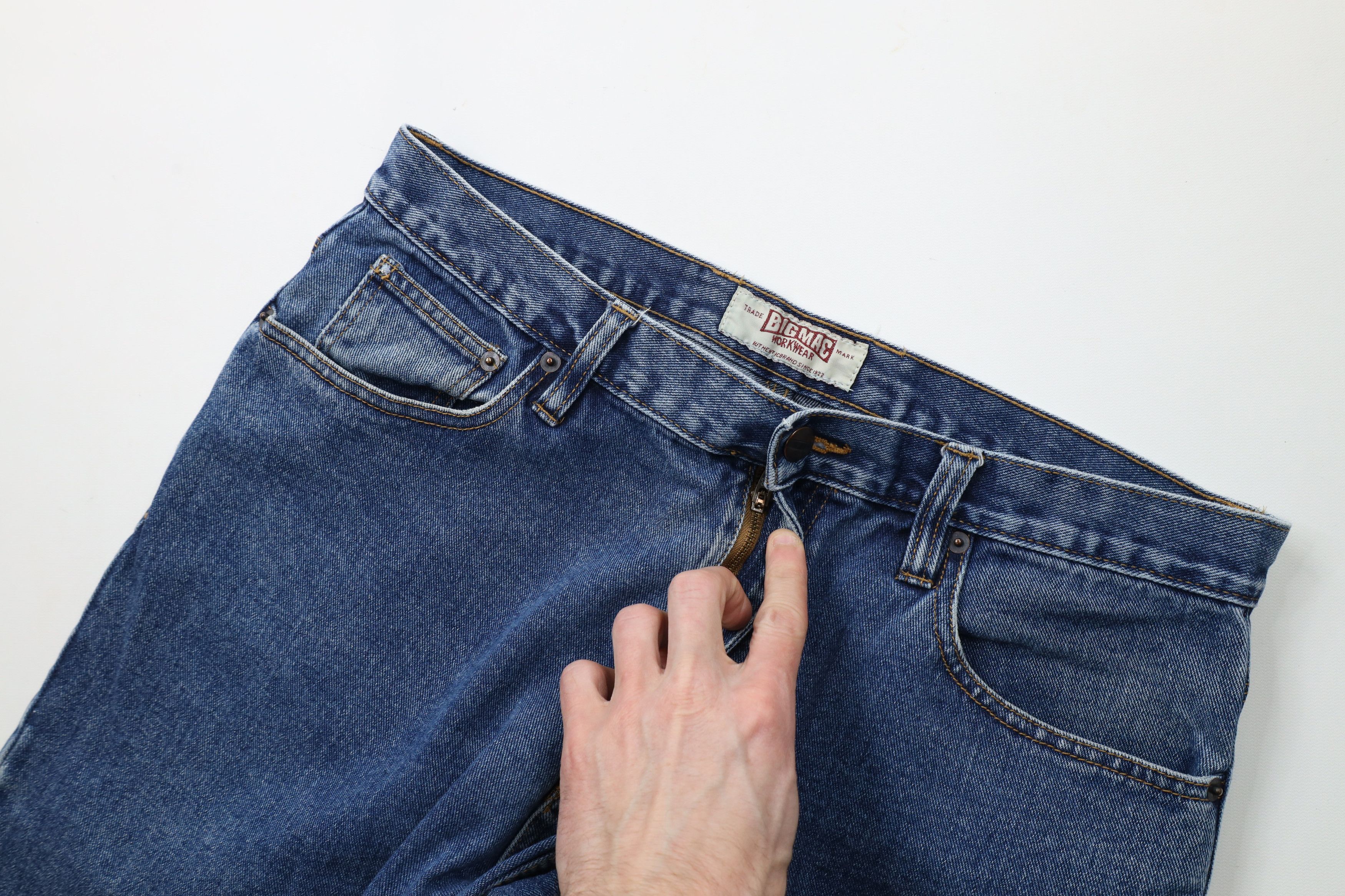 Vintage Vintage 90s Big Mac Workwear Bootcut Denim Jeans Blue Cotton Size US 34 / EU 50 - 6 Thumbnail