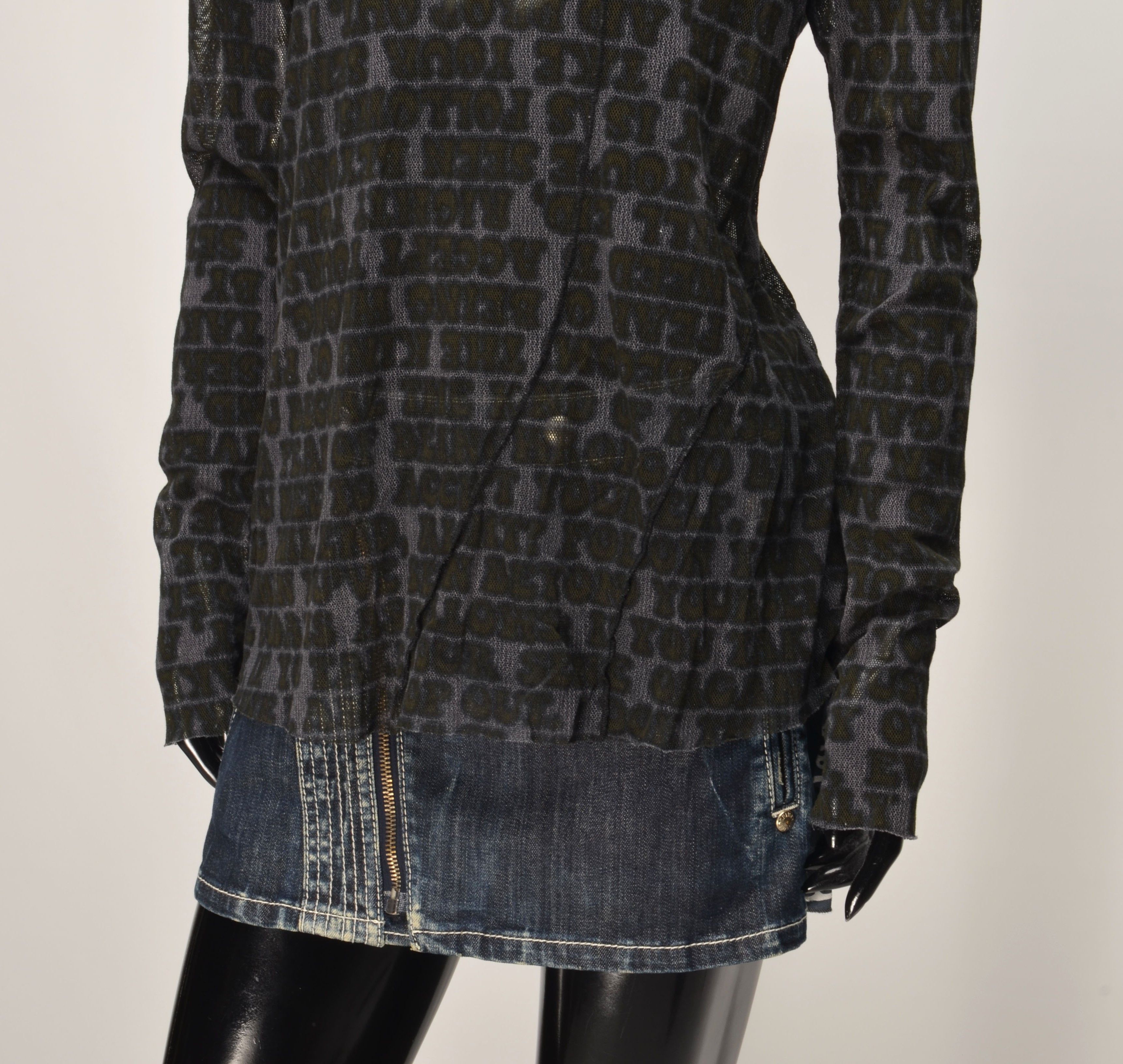 Rundholz Rundholz Mesh Sheer Long Sleeve Avant-Garde Blouse Top Size M / US 6-8 / IT 42-44 - 3 Thumbnail
