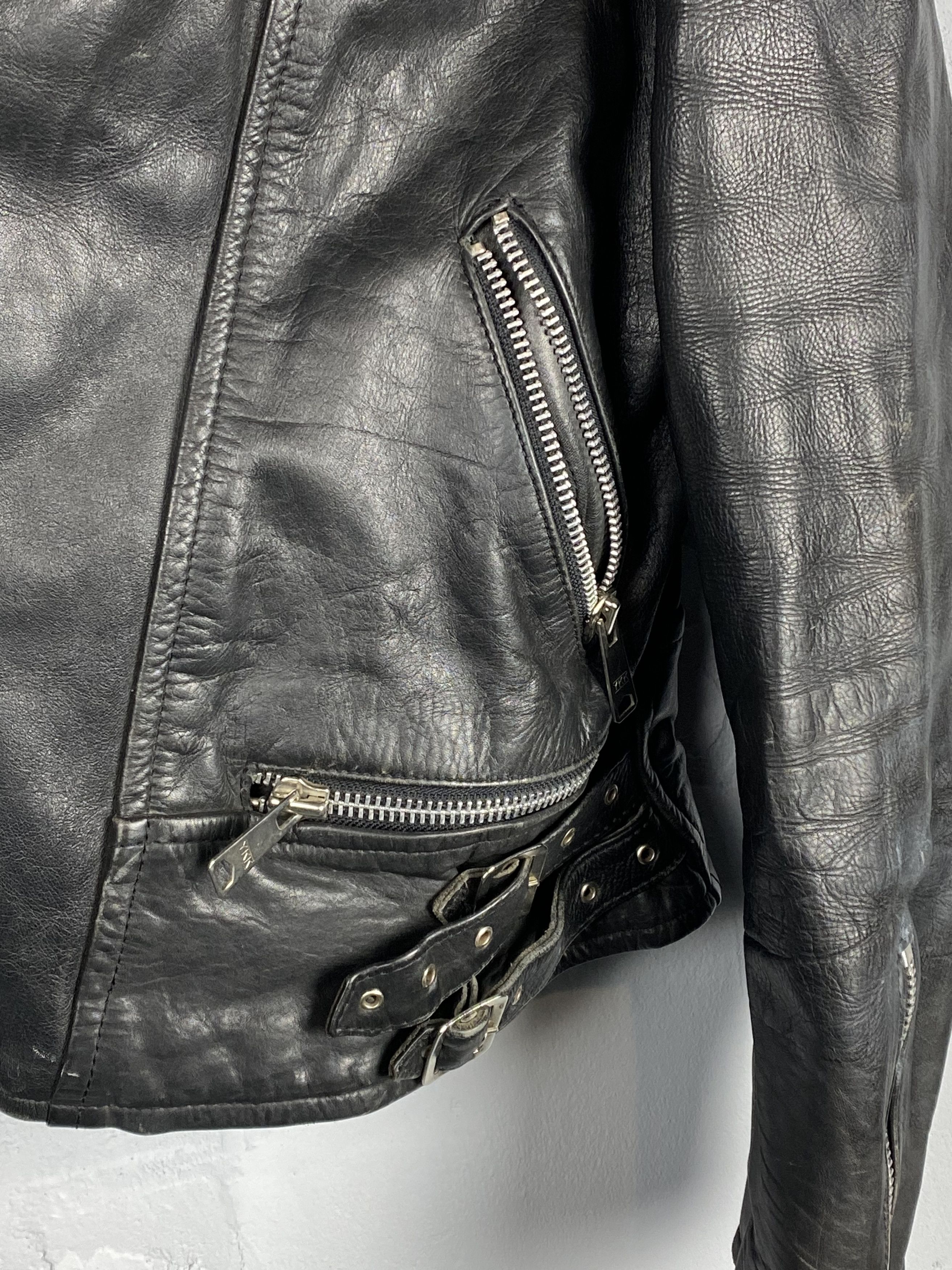 Vintage Vintage Avantgarde Biker Cropped Leather Jacket Size US M / EU 48-50 / 2 - 4 Thumbnail