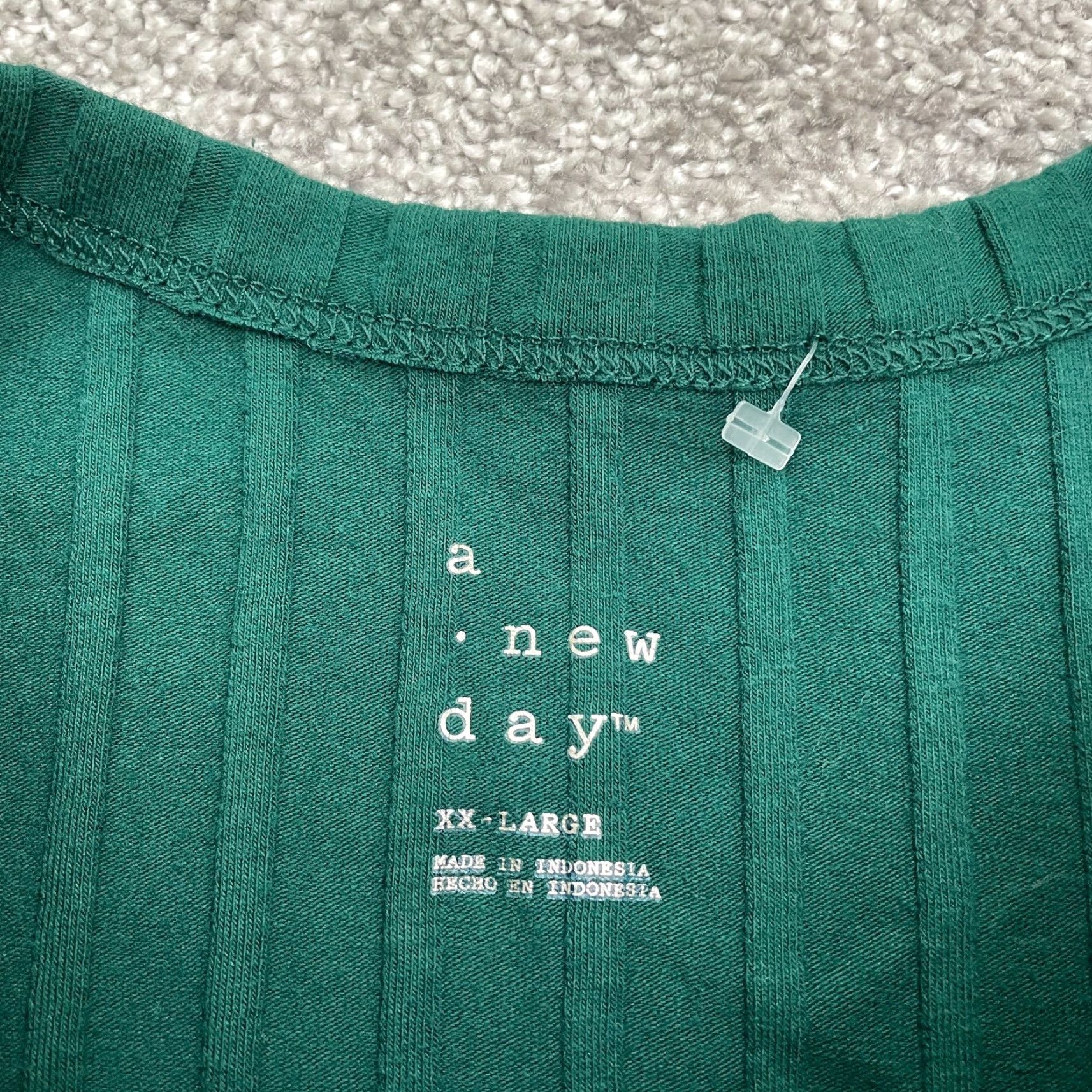 Vintage A New Day Pullover Sweater Junior XXL Green Crew Neck Long Sleeve Ribbed Knit Green Size XXL / US 16-18 / IT 52-54 - 4 Thumbnail