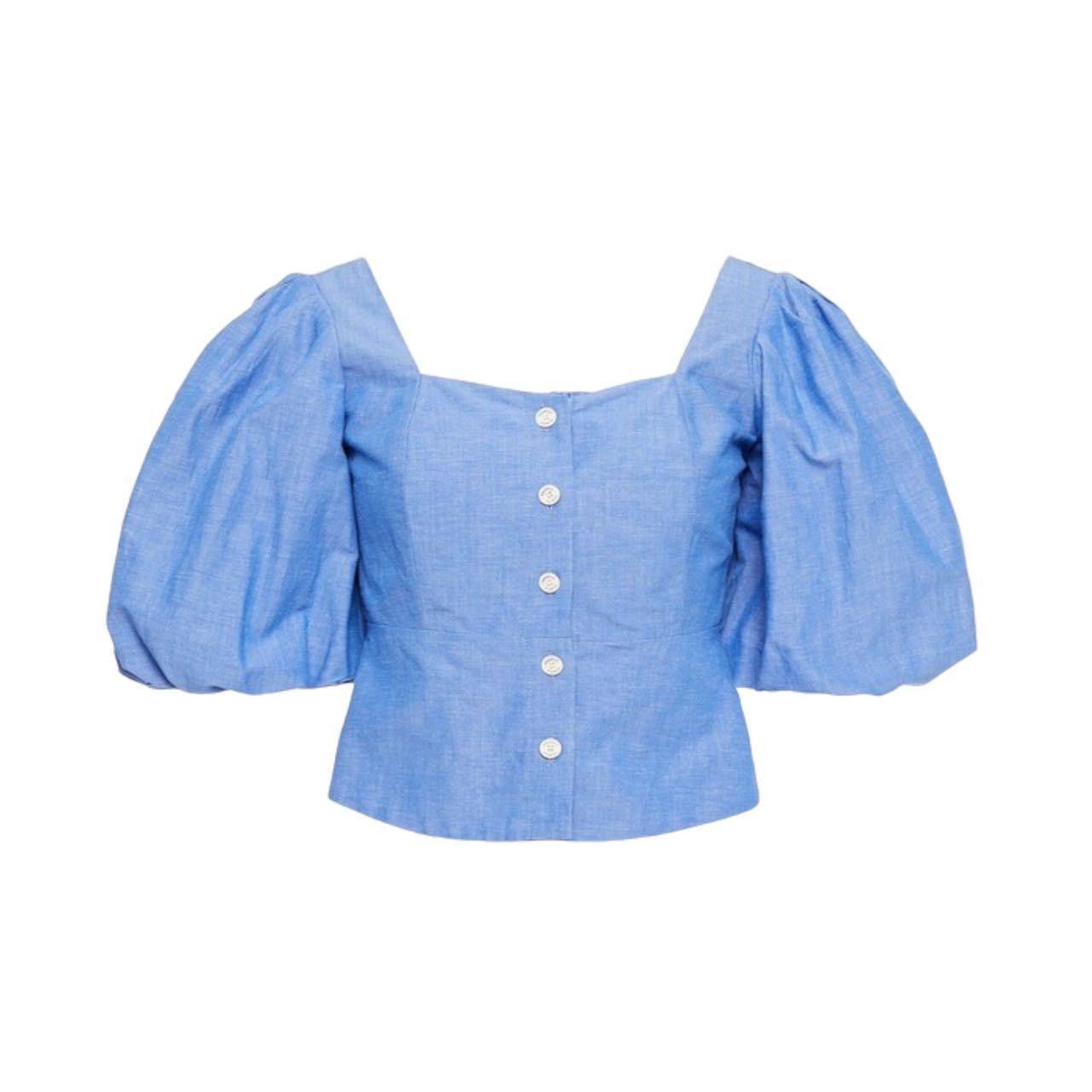 Sandro Sandro Top Sandro Puff Sleeved Shirt Size S / US 4 / IT 40 - 1 Thumbnail