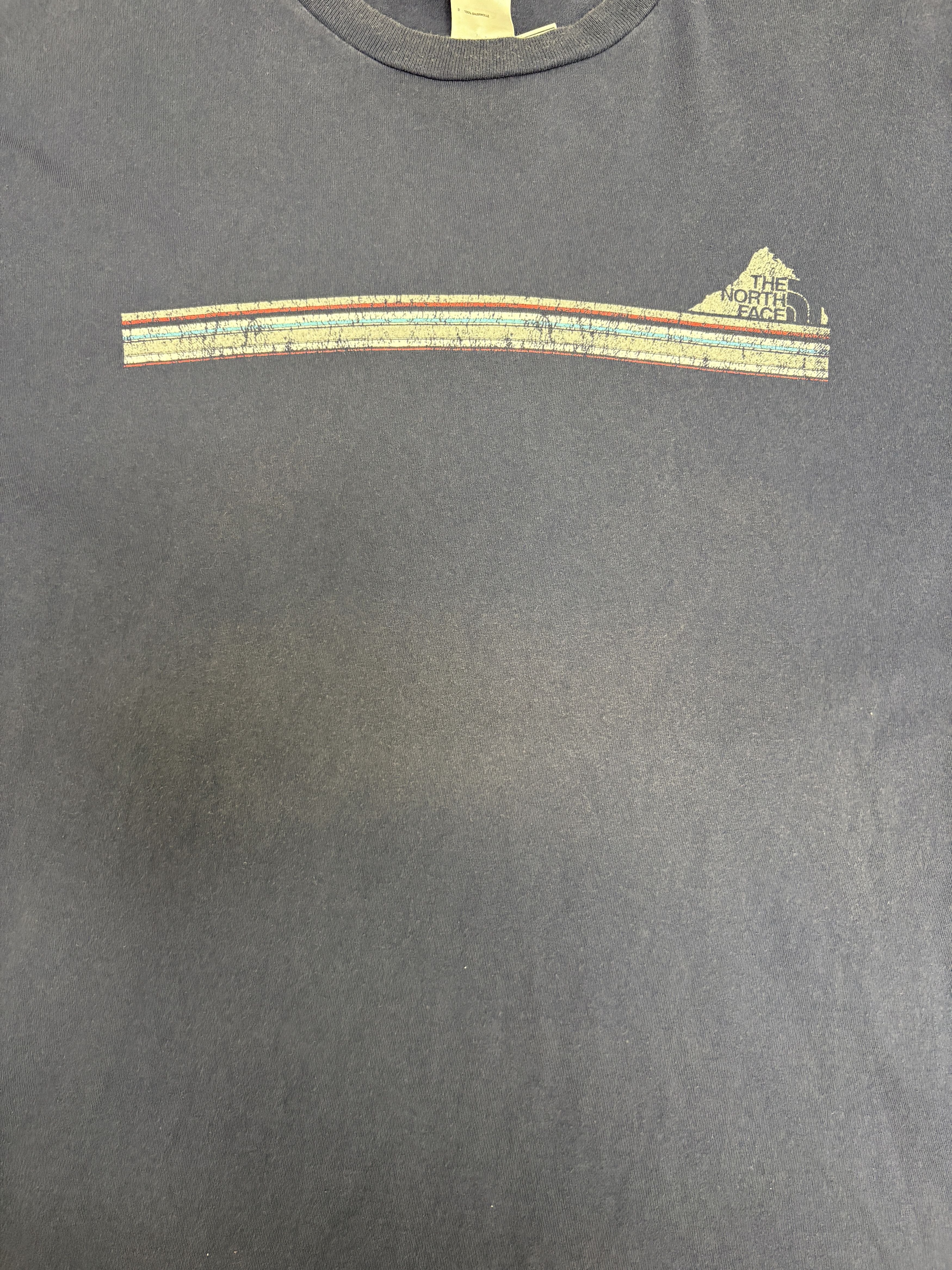 The North Face The North Face Striped Vintage Blue T-Shirt Tee Size US XL / EU 56 / 4 - 2 Thumbnail