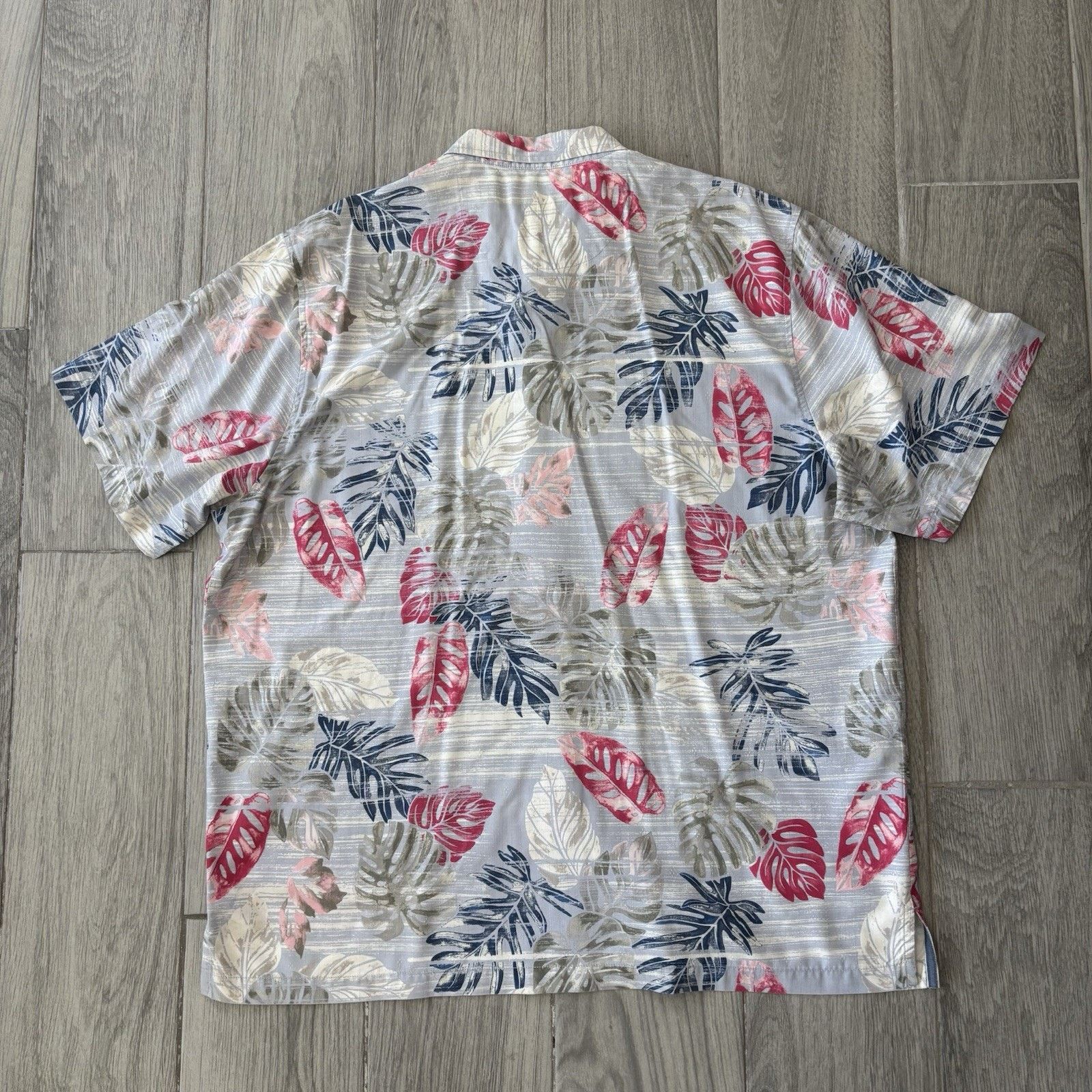 Tommy Bahama Tommy Bahama Island Zone Hawaii Silk Shirt Monstera Mens XXL Size US XXL / EU 58 / 5 - 6 Thumbnail