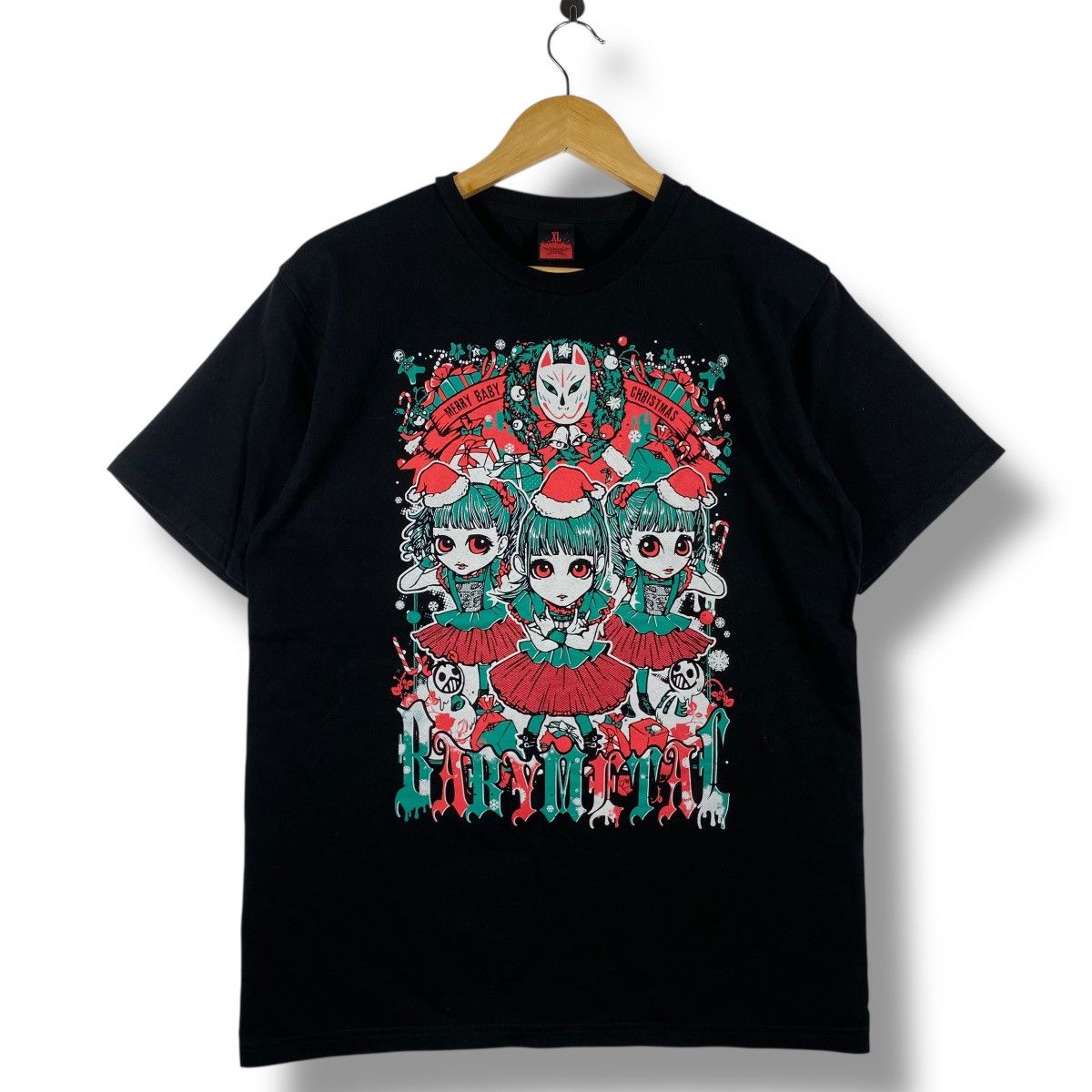 Band Tees Japanese Band BABYMETAL Merry Baby Christmas Graphic Tee Size US XL / EU 56 / 4 - 1 Thumbnail
